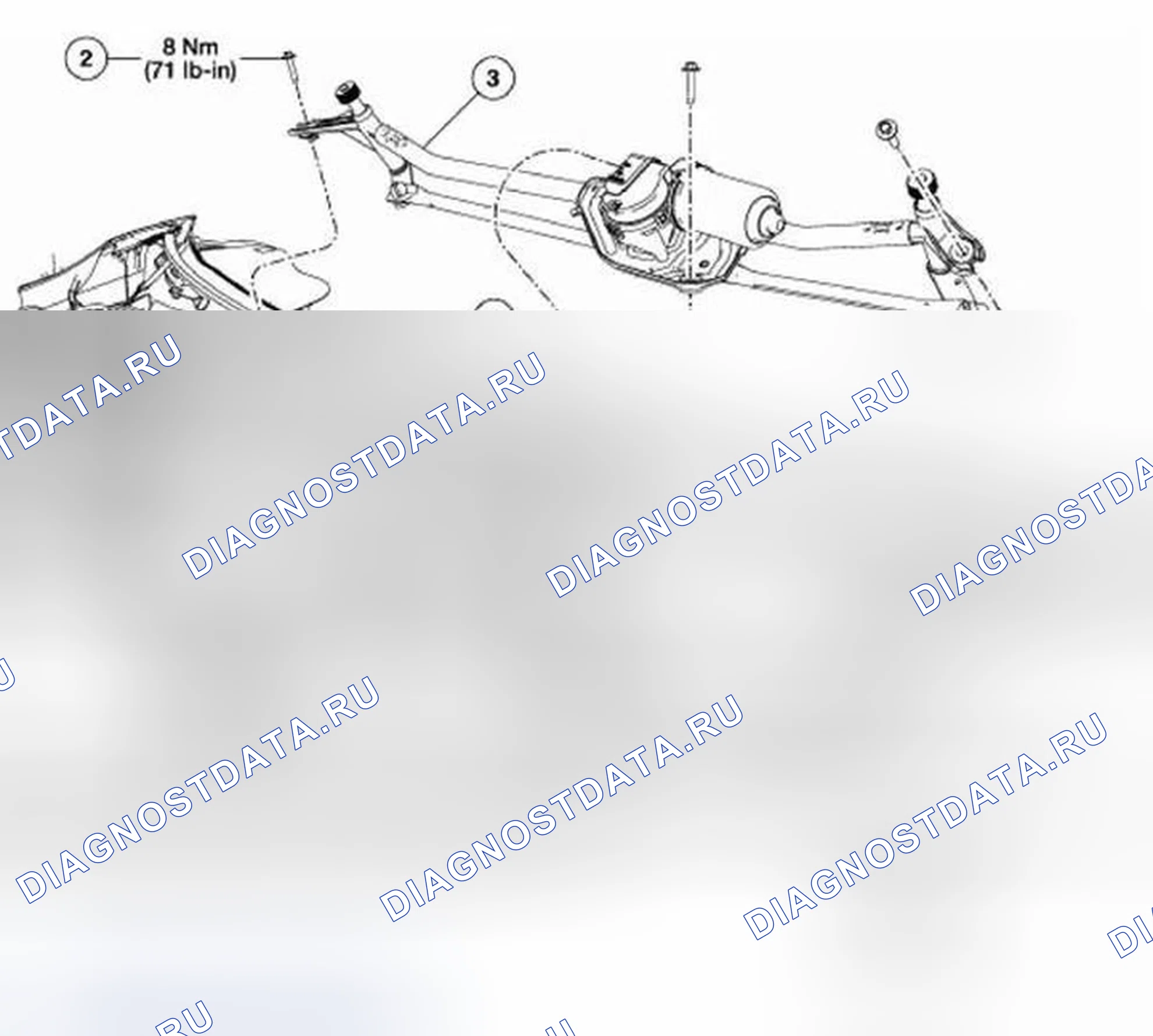 Рис. 68: Стеклоочиститель. Ford Pickup F150 