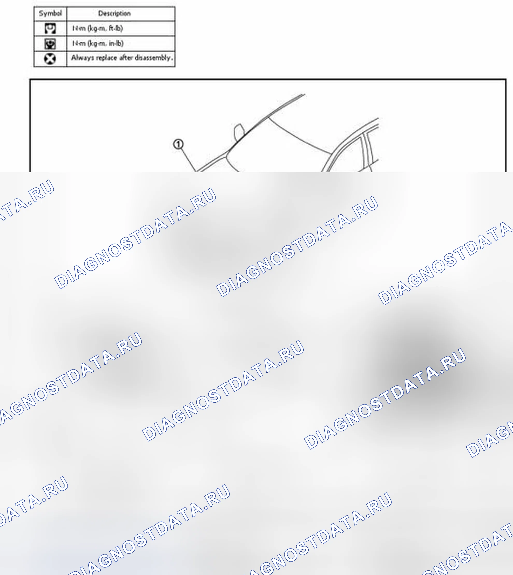 Рис. 24: КАПОТ В СБОРЕ: Регулировка. Infiniti M37 IV