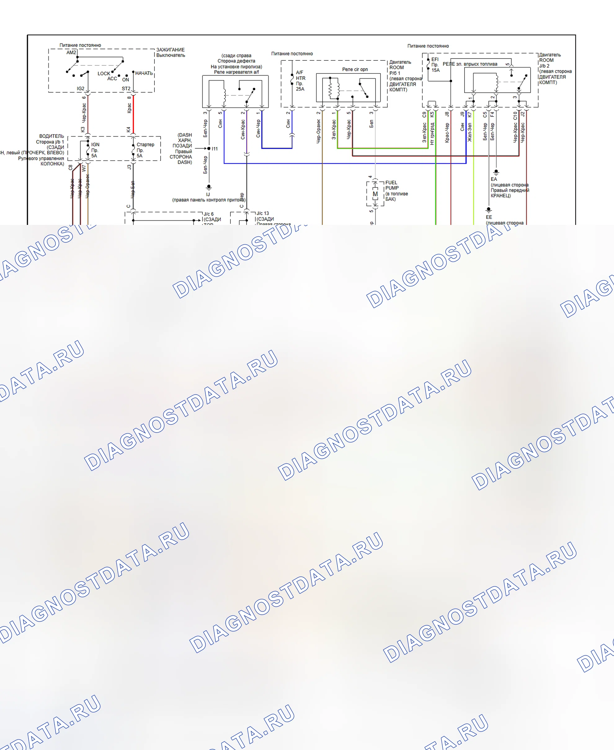 Рис. 70: электросхема (Sienna 3.0L - 2 из 4). Toyota Tacoma I рестайлинг