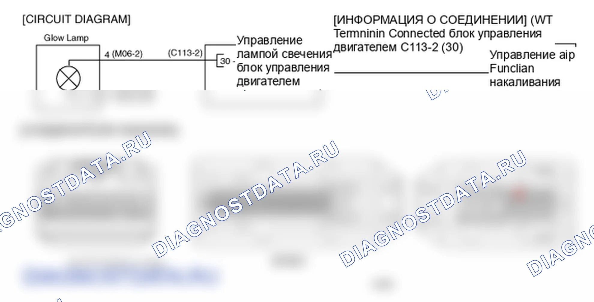 Фрагмент электросхемы: P1322. Kia Sportage KM