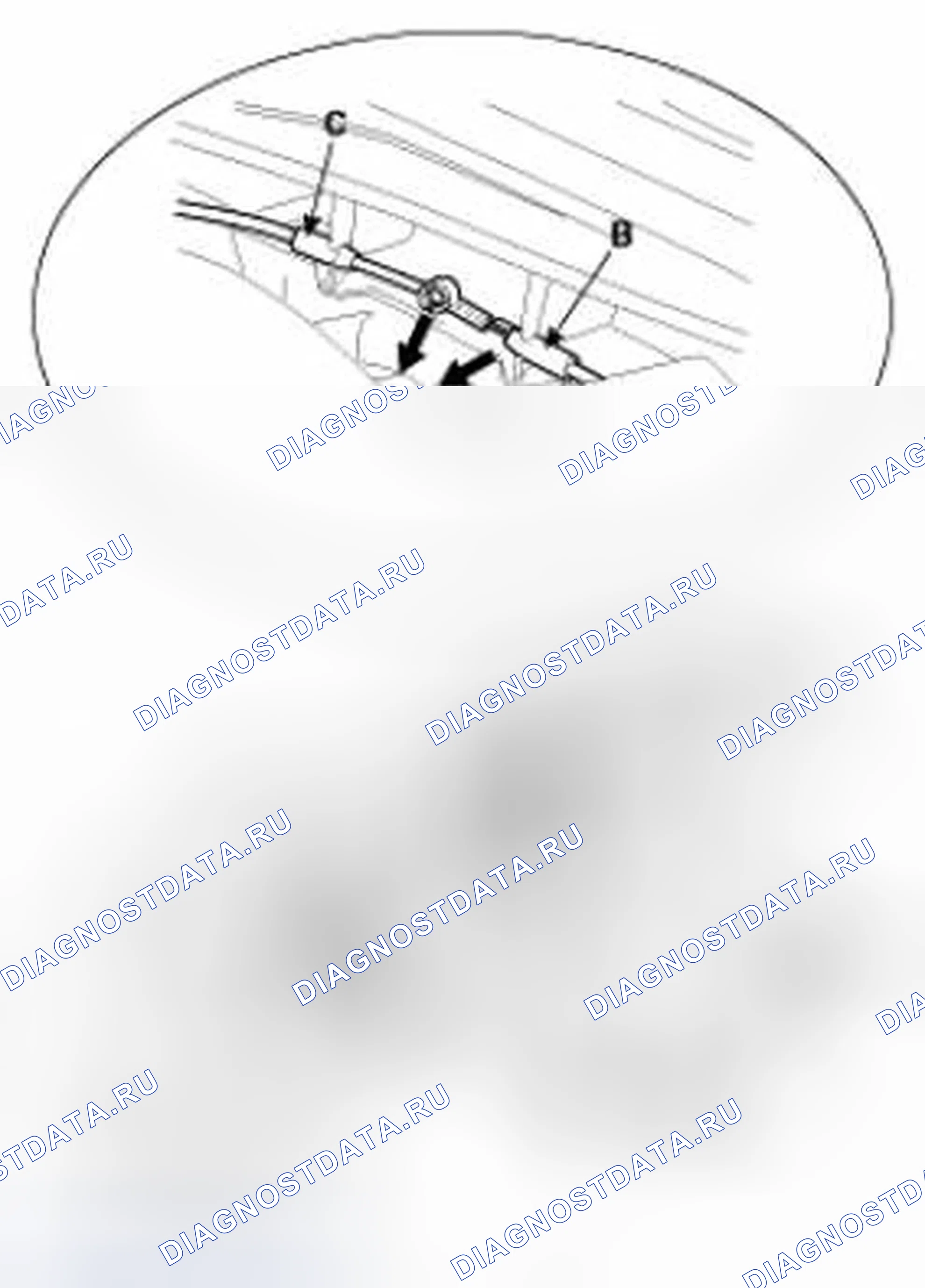 Рис. 21: Замена защелки капота. Hyundai Tucson II