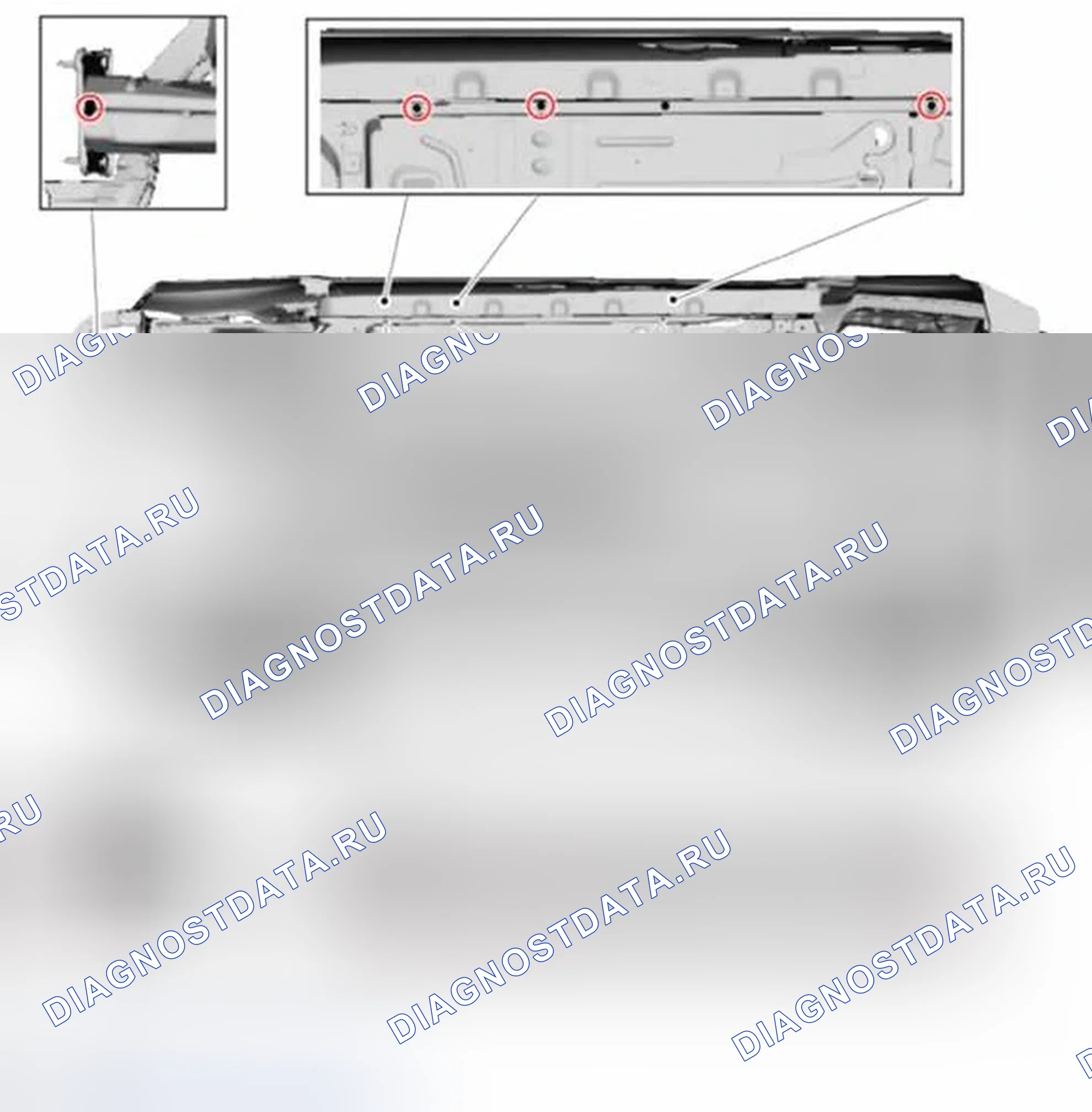 Рис. 59: Измерения под телом. Ford C-MAX II