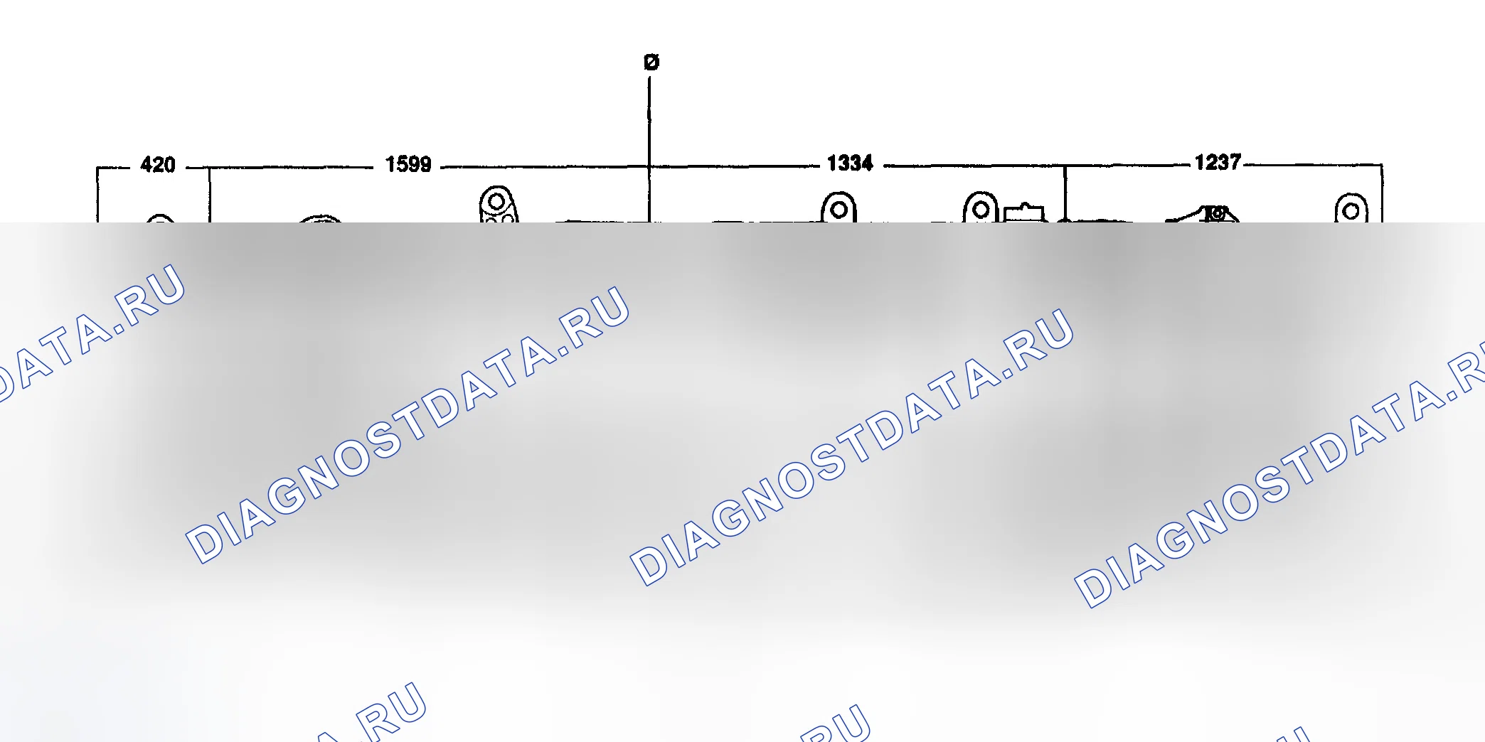 Рис. 65: Измерение от точки к точке. Chevrolet TrailBlazer I