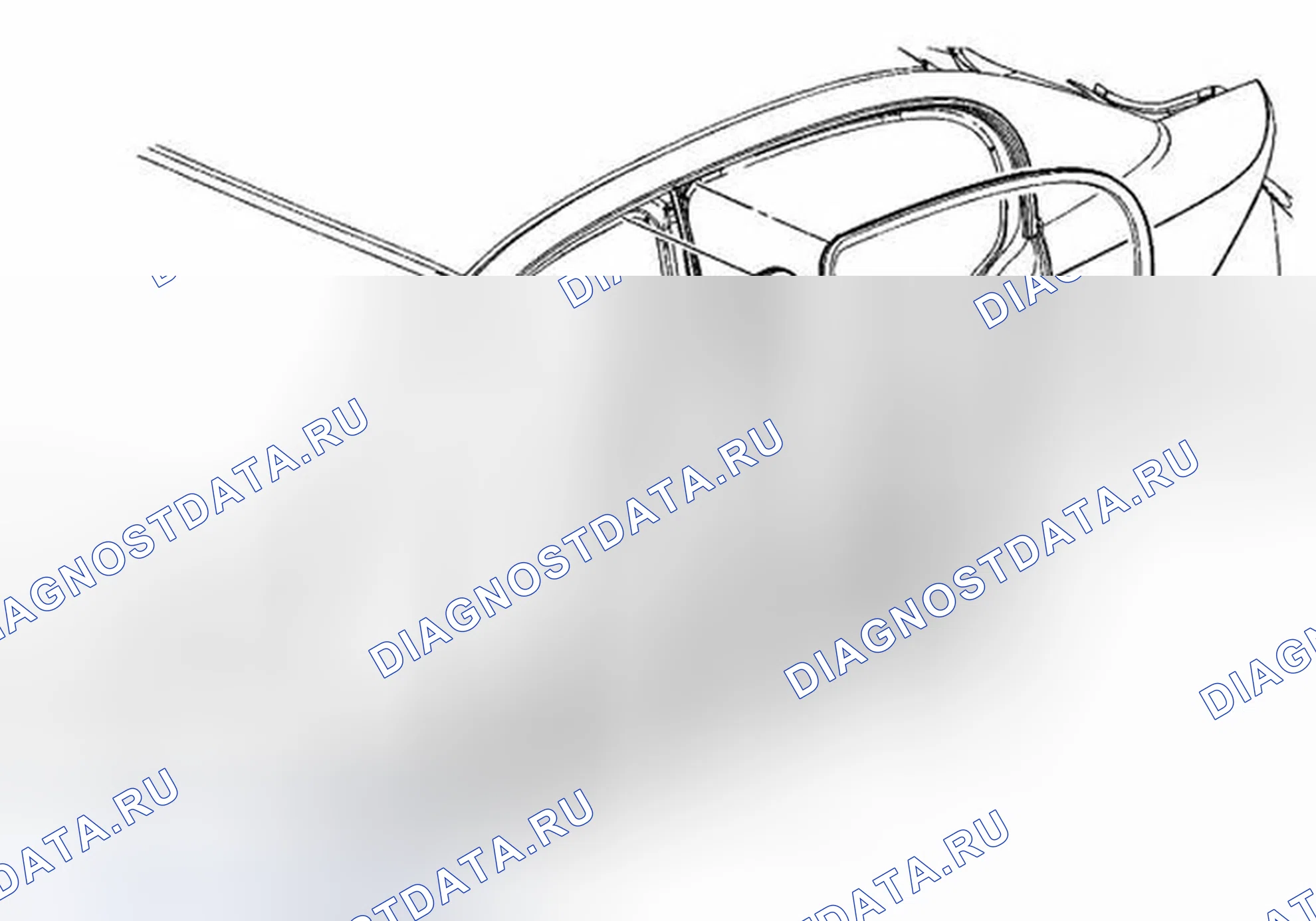 Рис. 58: Замена Weatherstrip - открывание двери (седан). Chevrolet Cobalt I