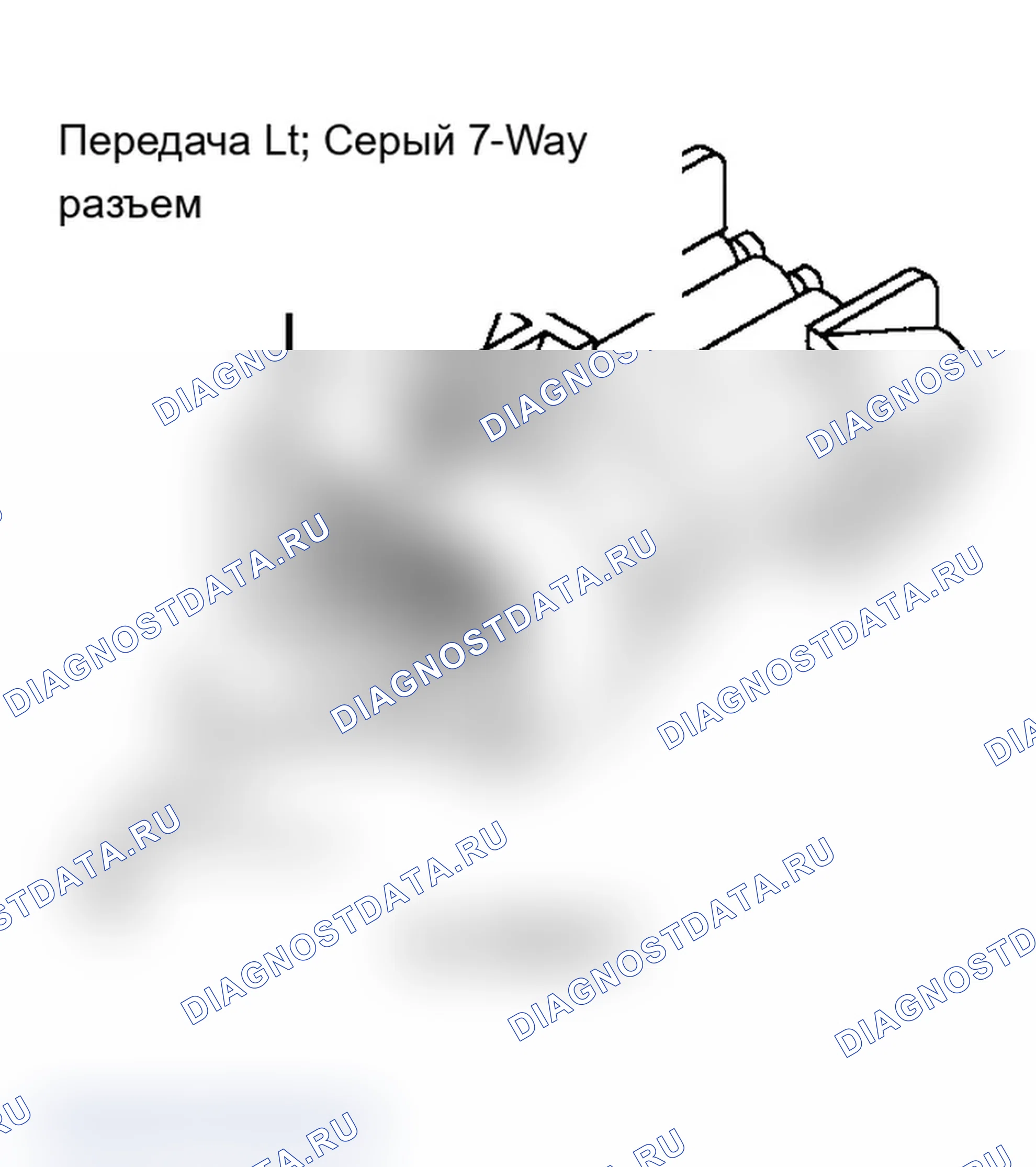 Рис. 21: Испытание 4B - 7-Way полости соединителя «F»(Cherokee). Jeep Wagoneer XJ