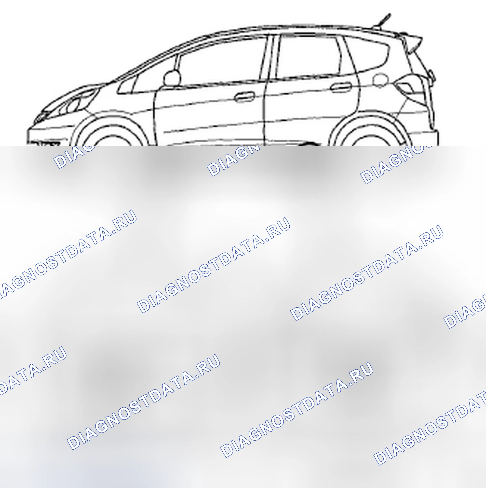 Рис. 21: Подъем транспортного средства. Honda Fit GE