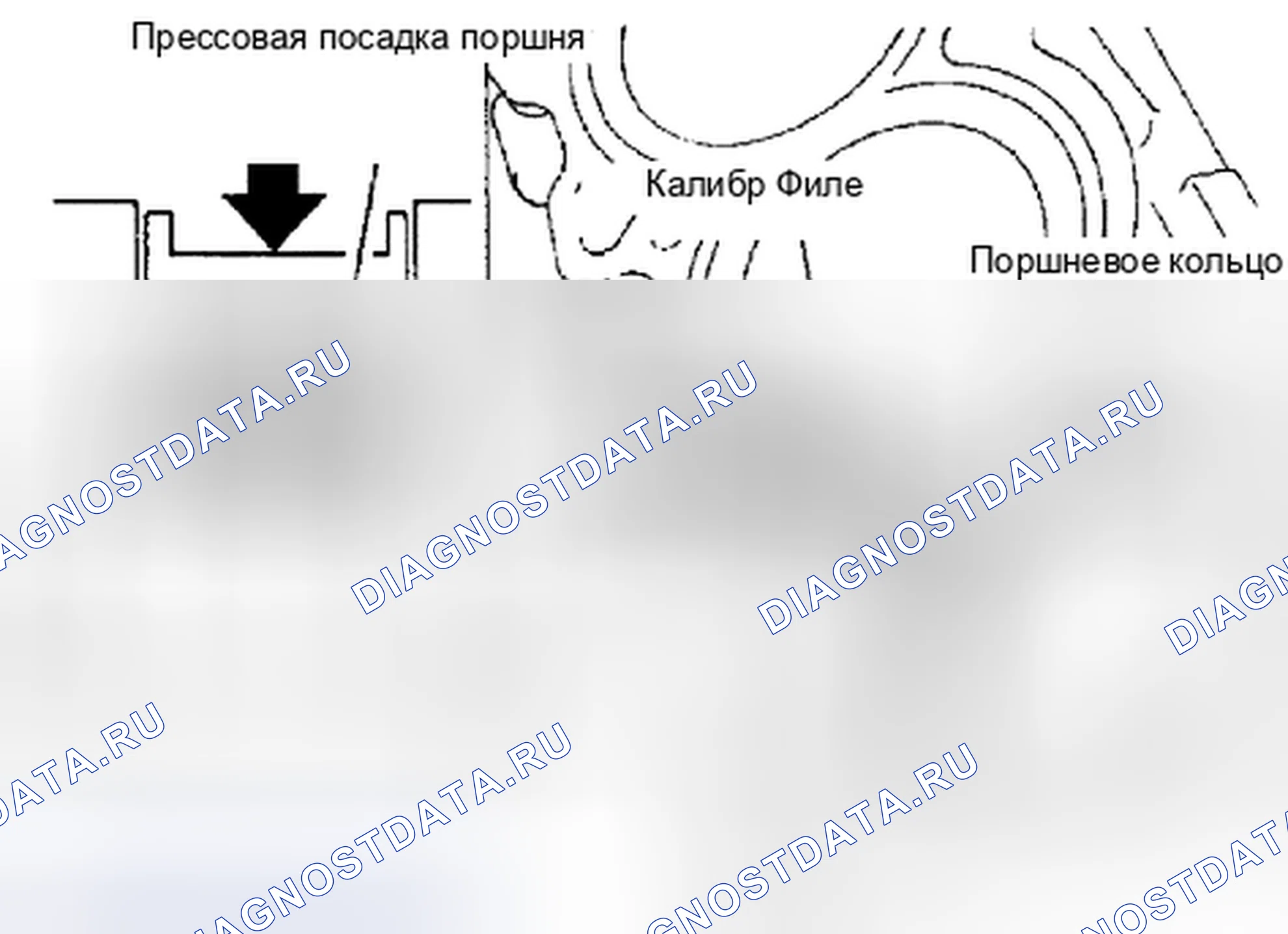 Рис. 405: КОНЦЕВОЙ ЗАЗОР ПОРШНЕВОГО КОЛЬЦА. Suzuki Equator I