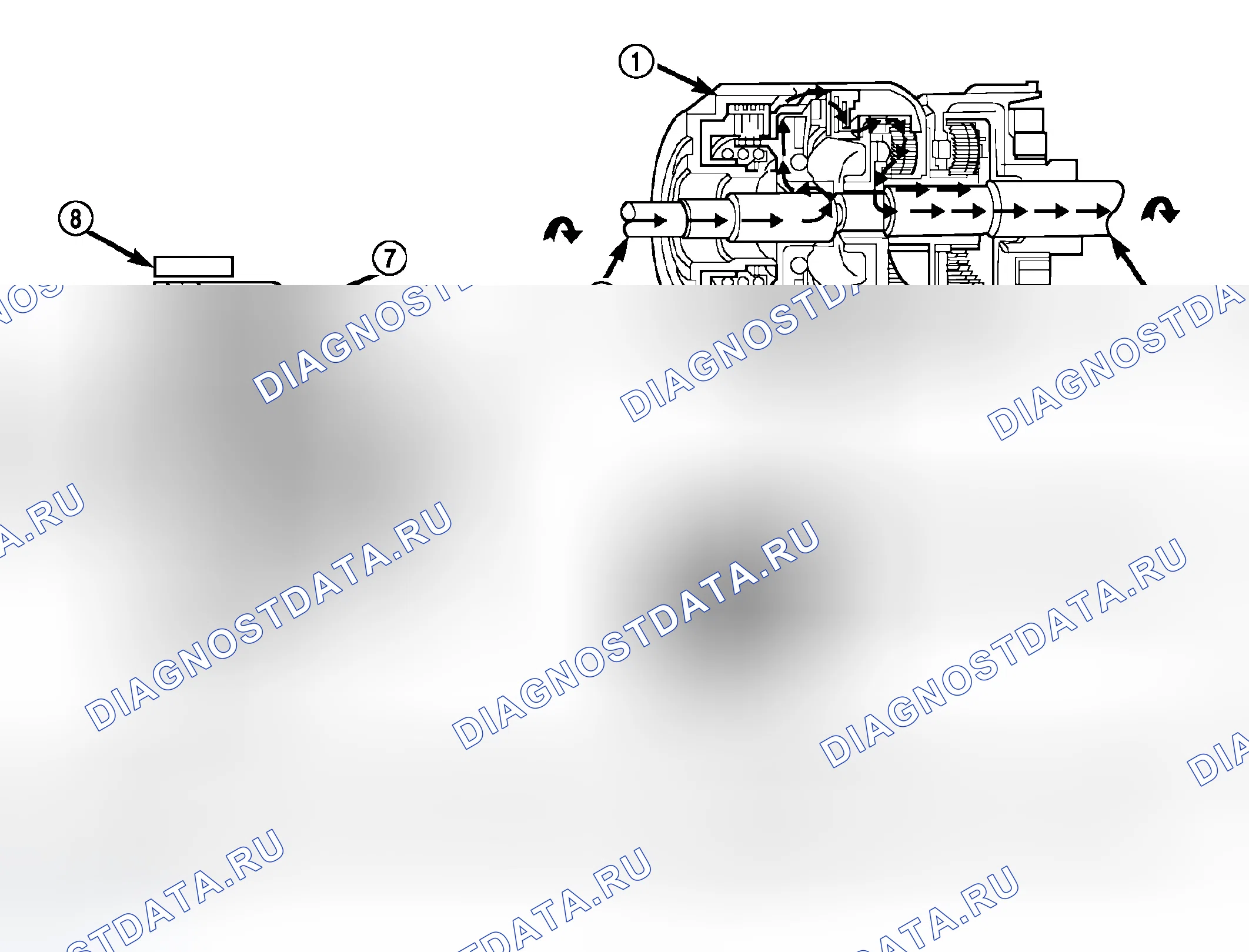 Рис. 281: ПОТОК МОЩНОСТИ ВТОРОЙ ПЕРЕДАЧИ. Dodge Cab & Chassis R3500 