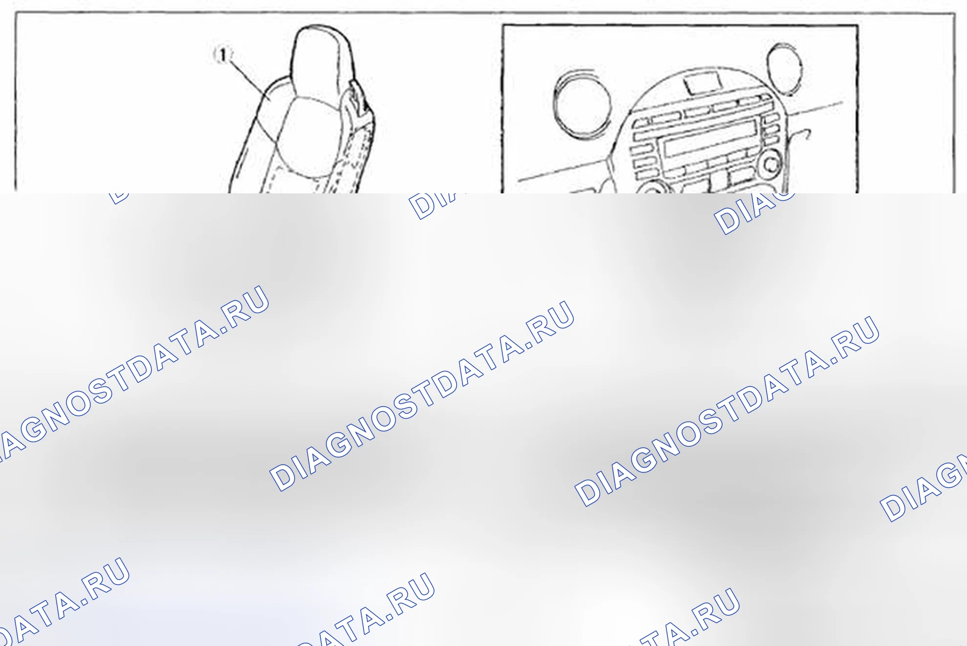 Рис. 1: ИНДЕКС РАСПОЛОЖЕНИЯ СИДЕНЬЯ. Mazda MX-5 NC рестайлинг