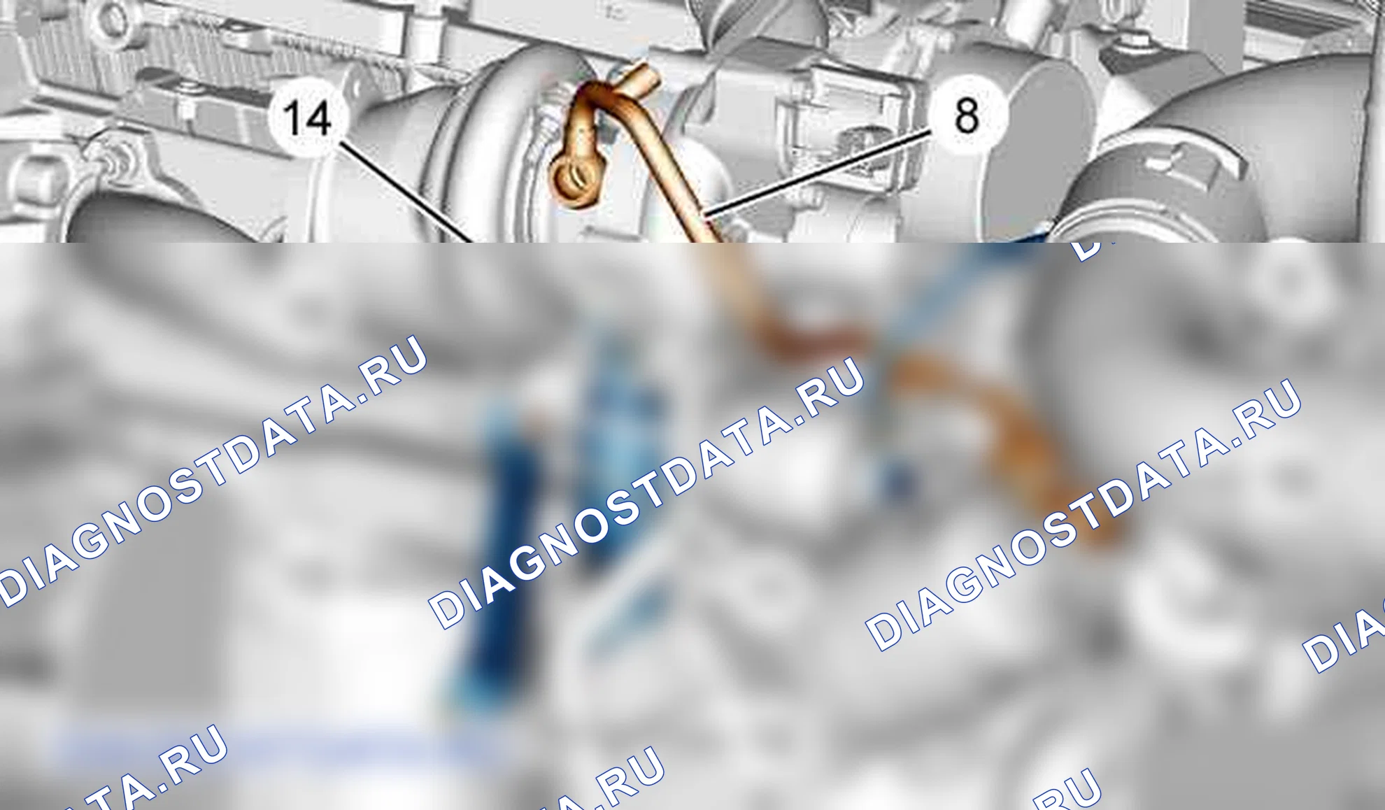 Снятие - Установка: турбокомпрессор — b1bm18sd. Citroen C4 Picasso I