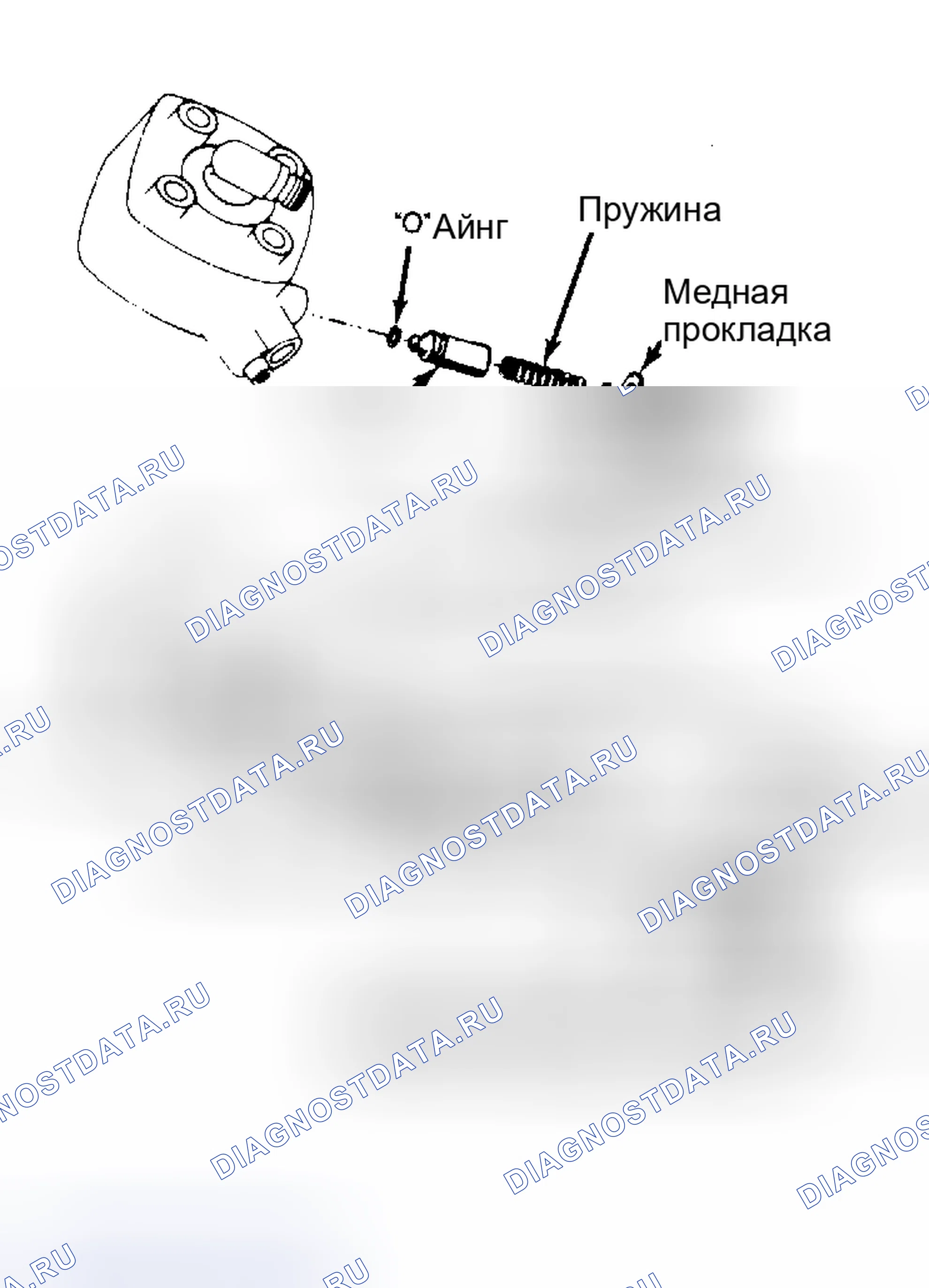 Рис. 21: Регулятор давления в магистрали При повреждении поршня заменить комплектный распределитель топлива.. Peugeot 505 I