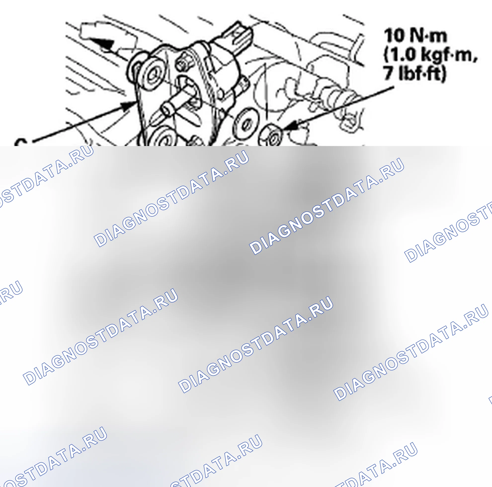 Рис. 107: Замена клапана продувки канистры EVAP. Honda Crosstour I