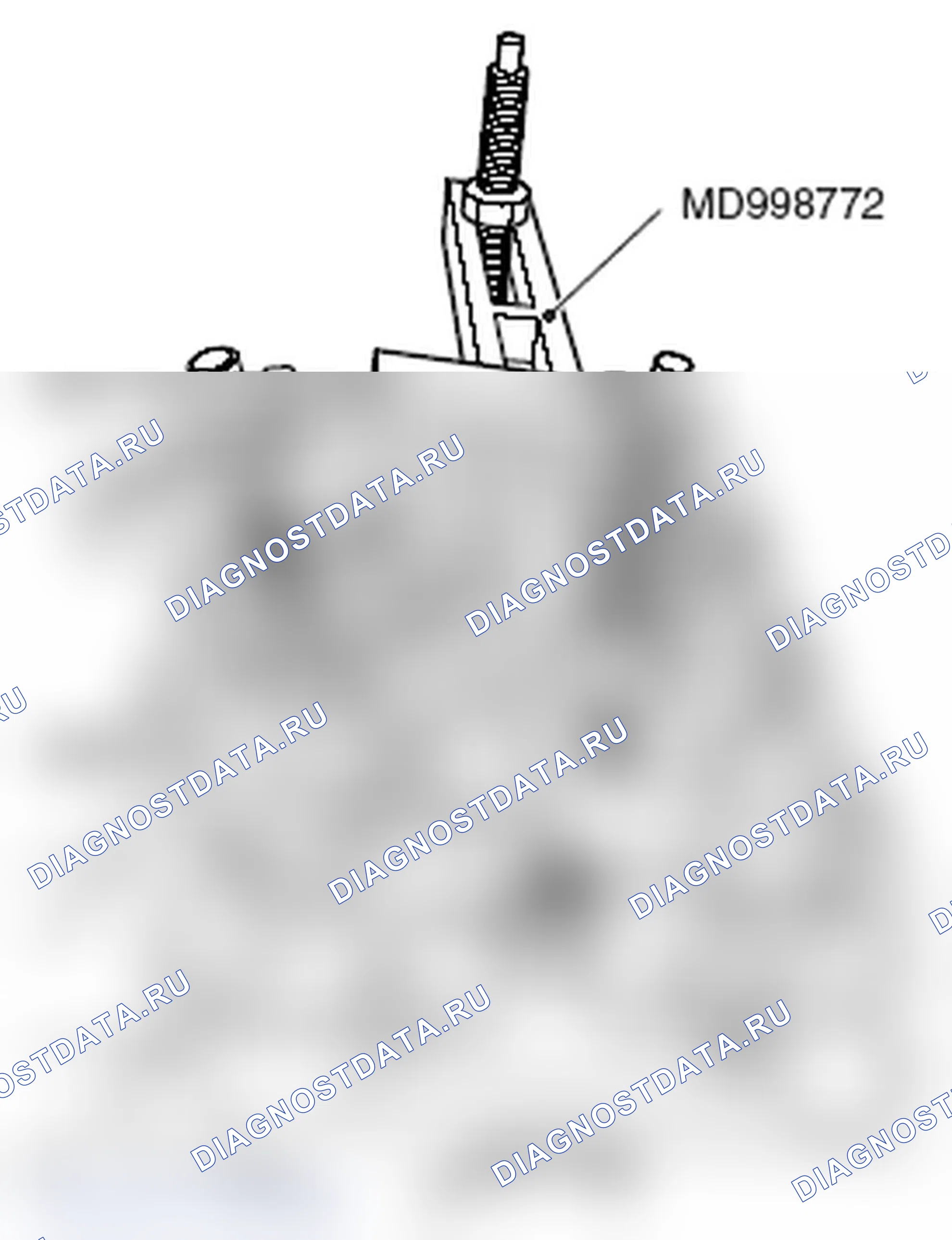 Рис. 212: <<D>> СНЯТИЕ ФИКСАТОРА ПРУЖИНЫ КЛАПАНА. Mitsubishi Lancer Ralliart X рестайлинг