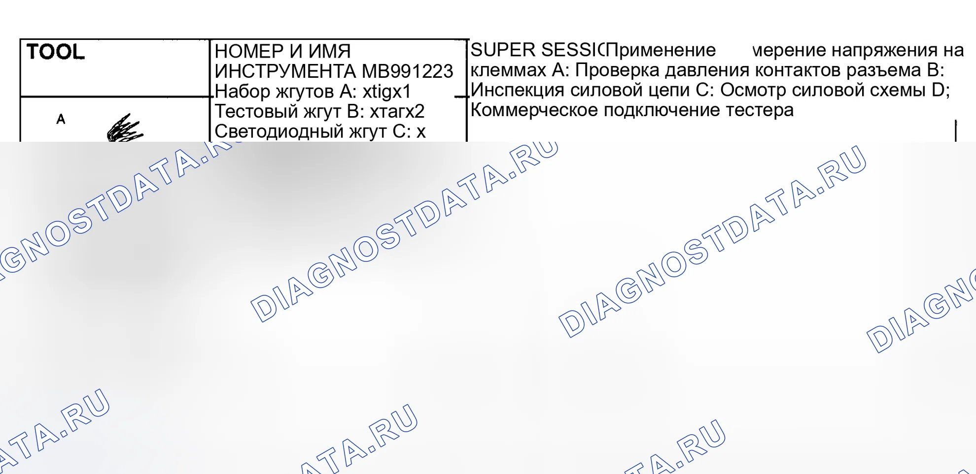Рис. 12: СПЕЦИАЛЬНЫЕ ИНСТРУМЕНТЫ. Mitsubishi Eclipse III