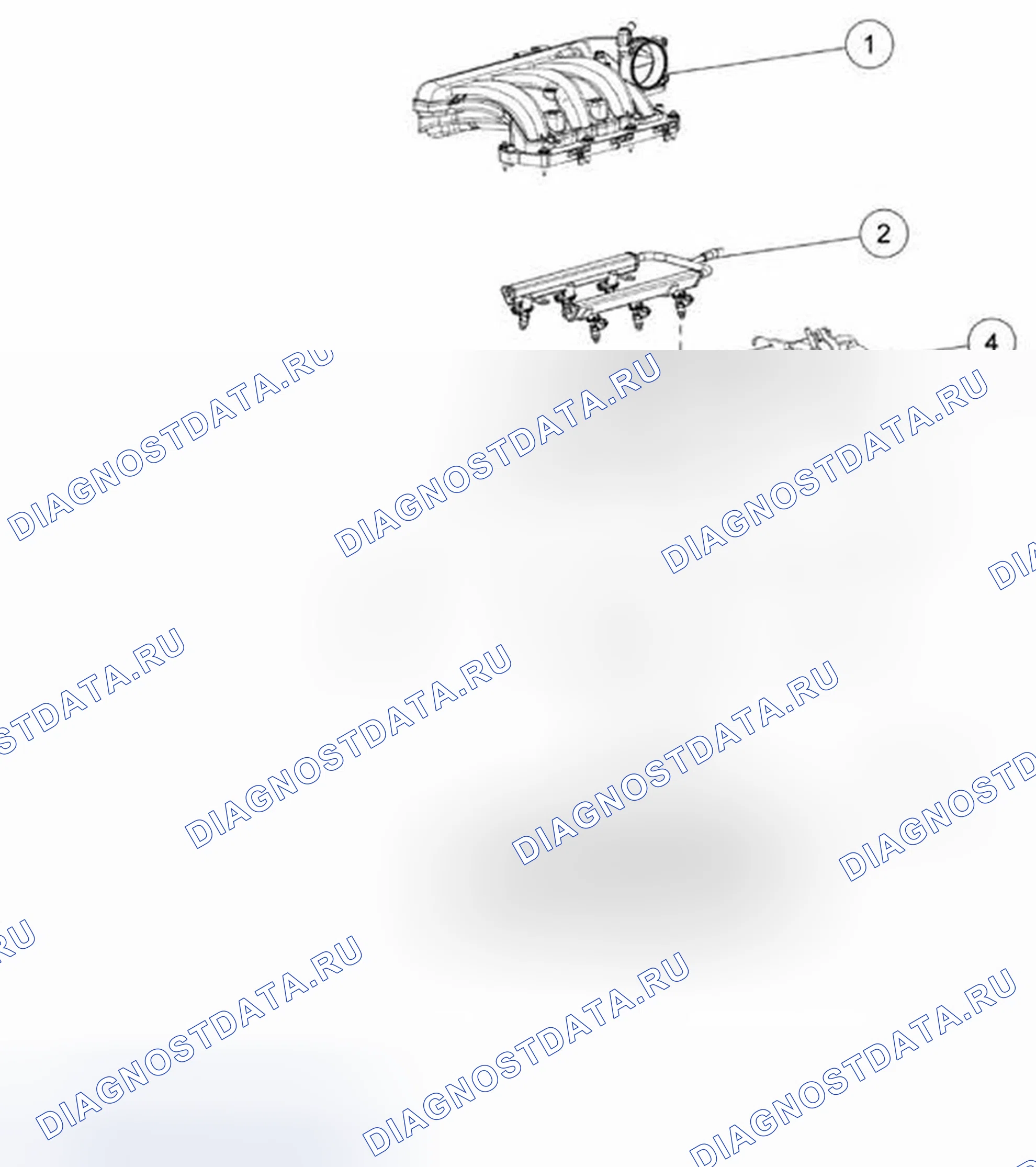Рис. 1220: Двигатель Верхний. Ford Edge I рестайлинг