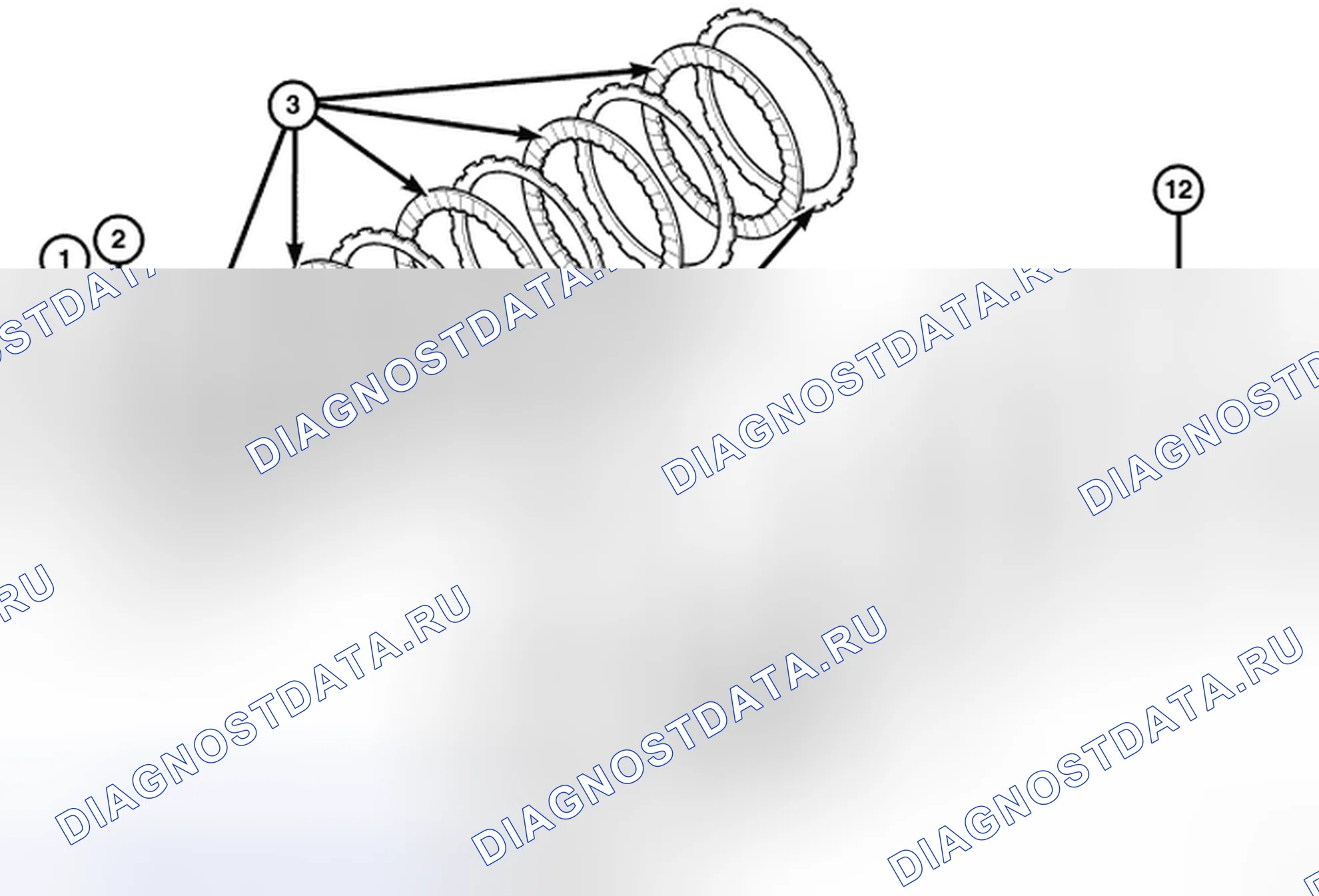 Рис. 409: РАЗБОРКА-СЦЕПЛЕНИЕ К3. Dodge Cab & Chassis R3500 HD 
