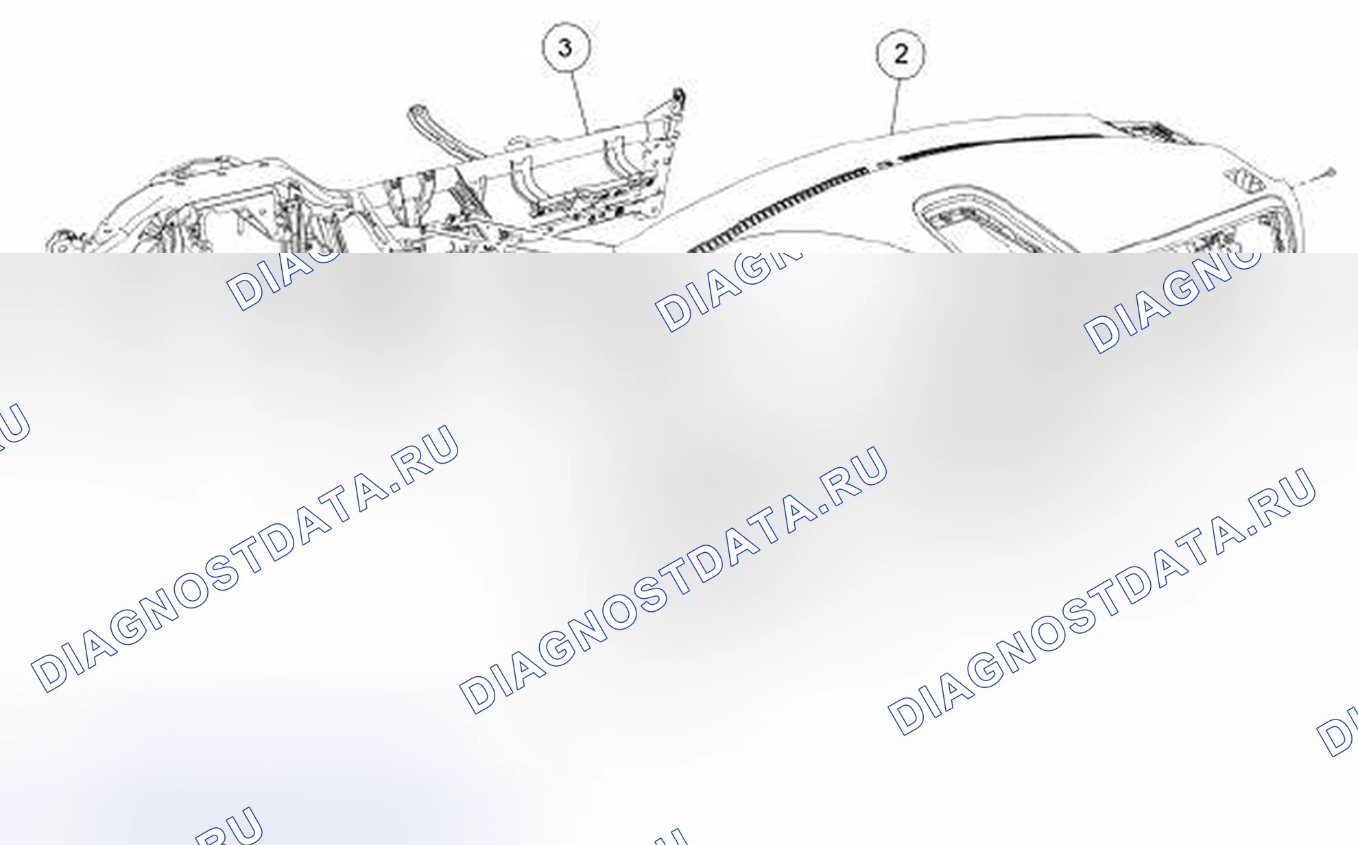 Рис. 64: Верхняя секция приборной панели. Hyundai ix55 I
