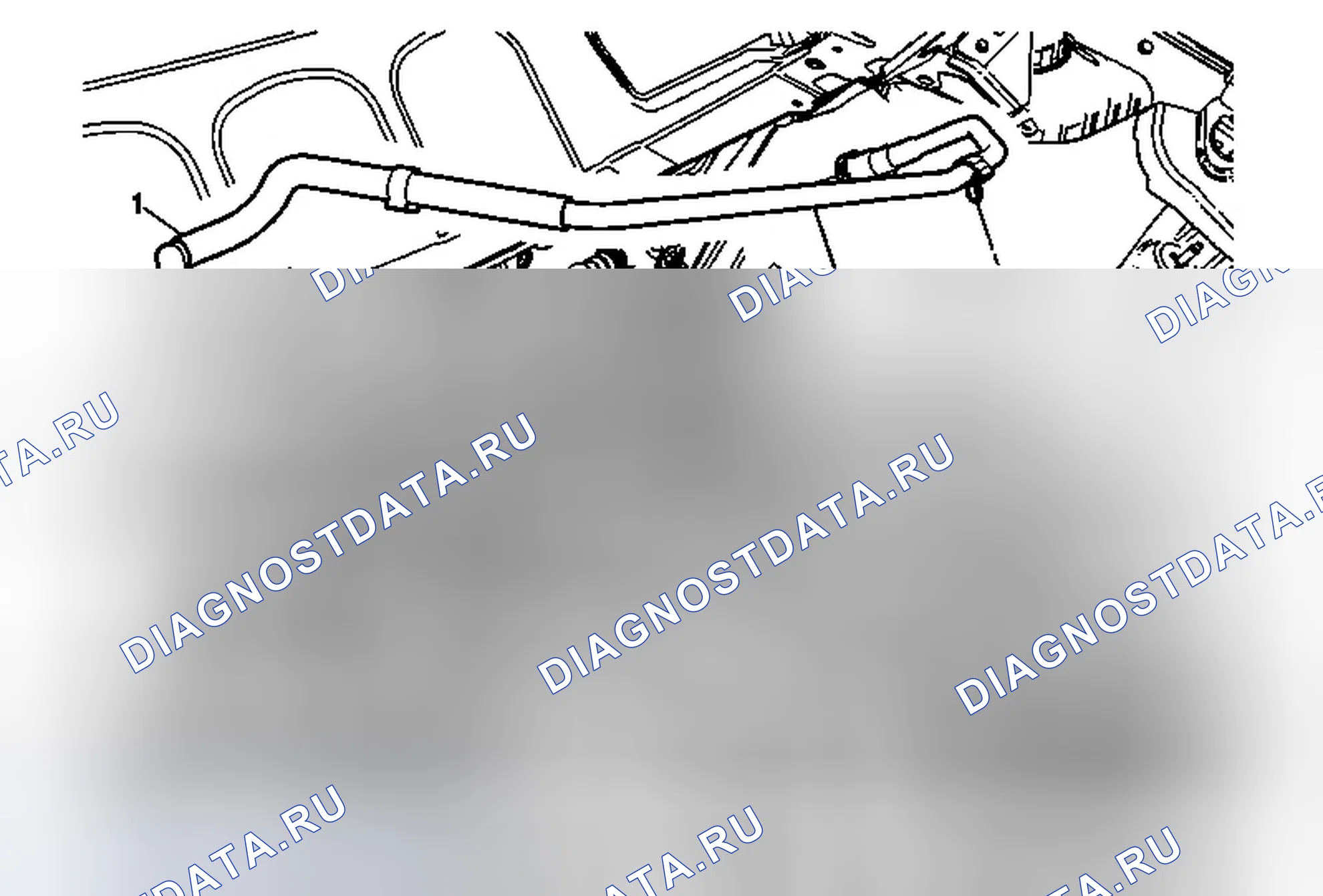 Рис. 17: Замена продувочной трубки канистры с испарительными выбросами. Cadillac SRX II рестайлинг