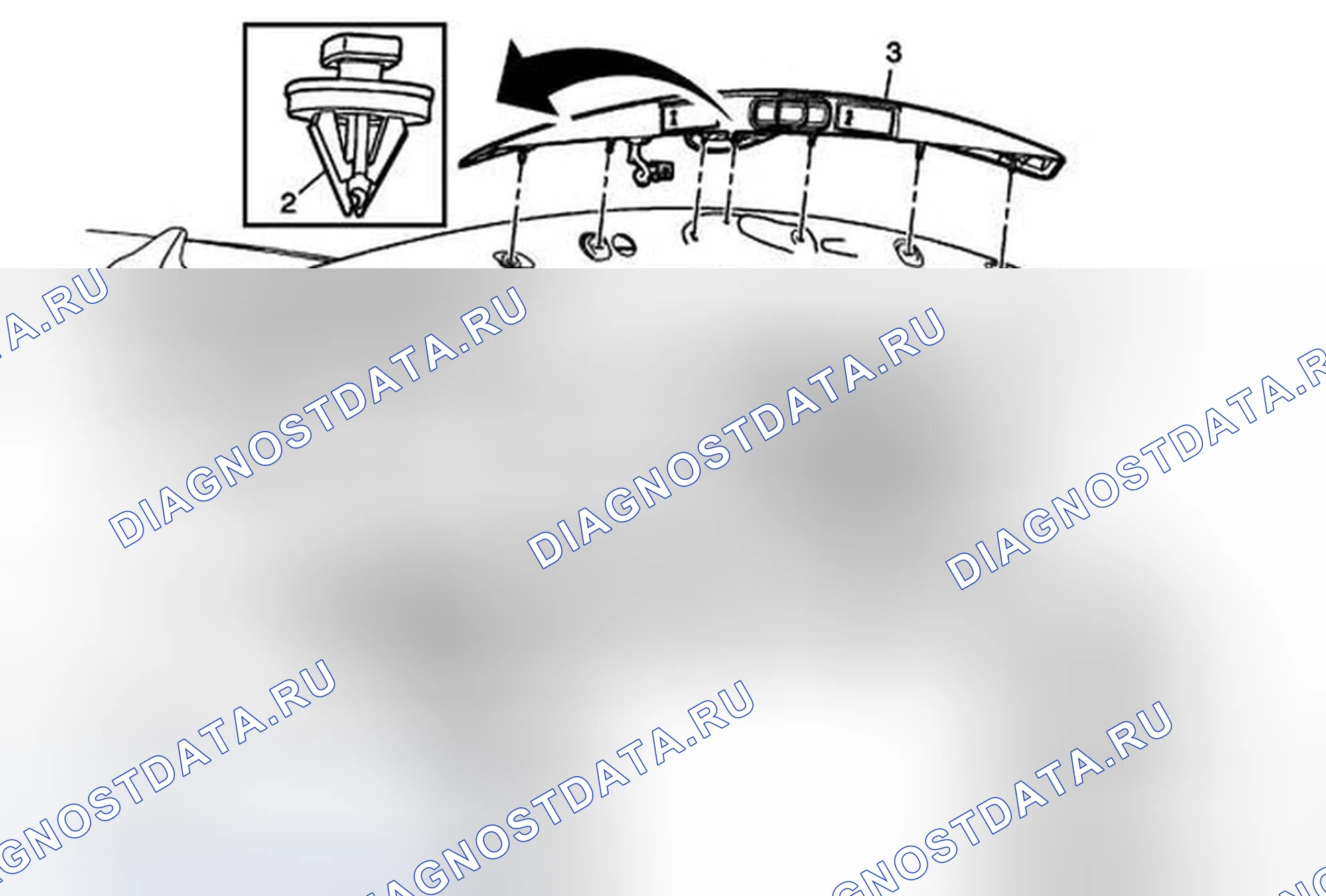 Рис. 8: Замена аппликации крышки заднего отсека. Buick LaCrosse II