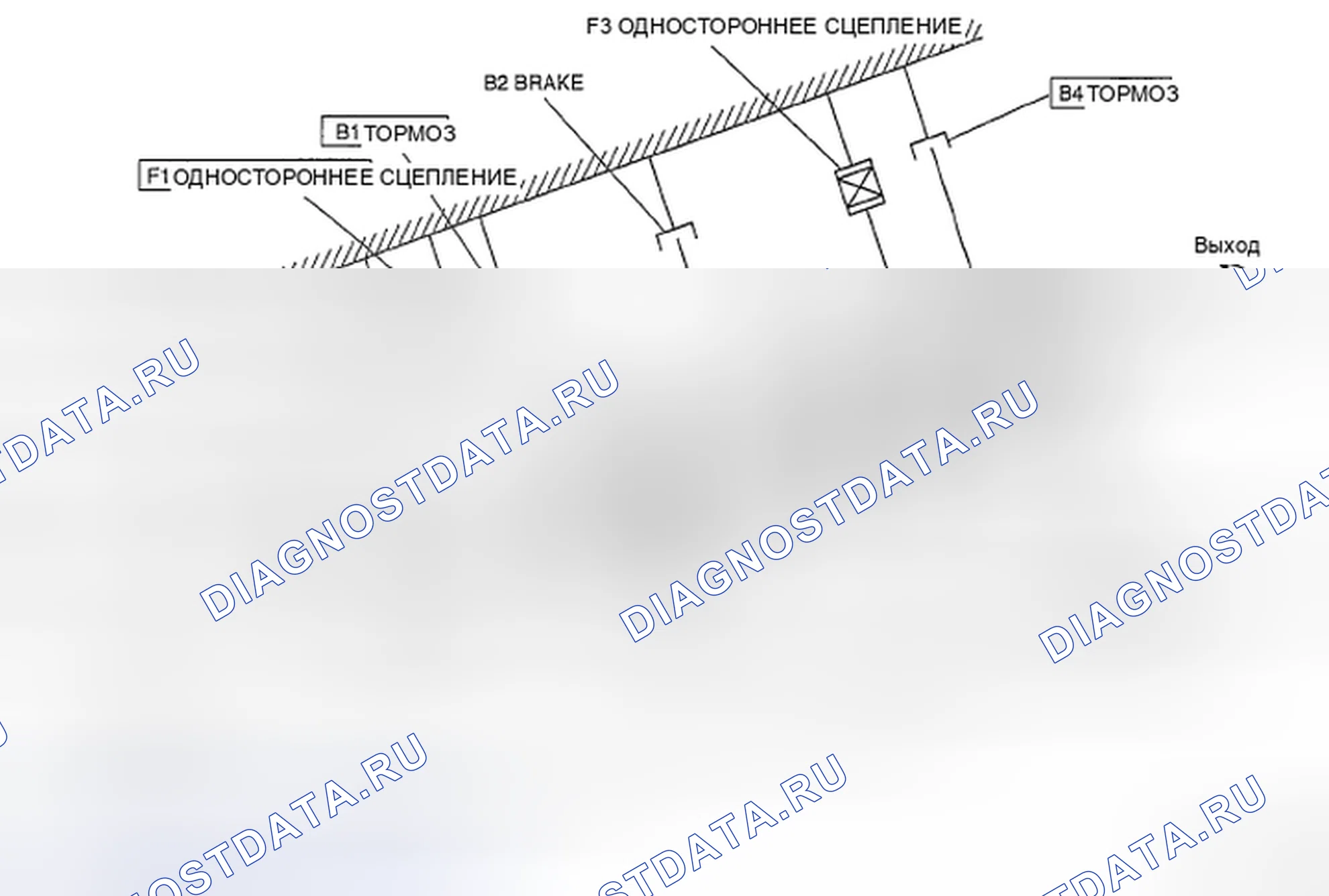Рис. 232: Структура силового потока положения R (1 из 2). Mazda MX-5 NC рестайлинг