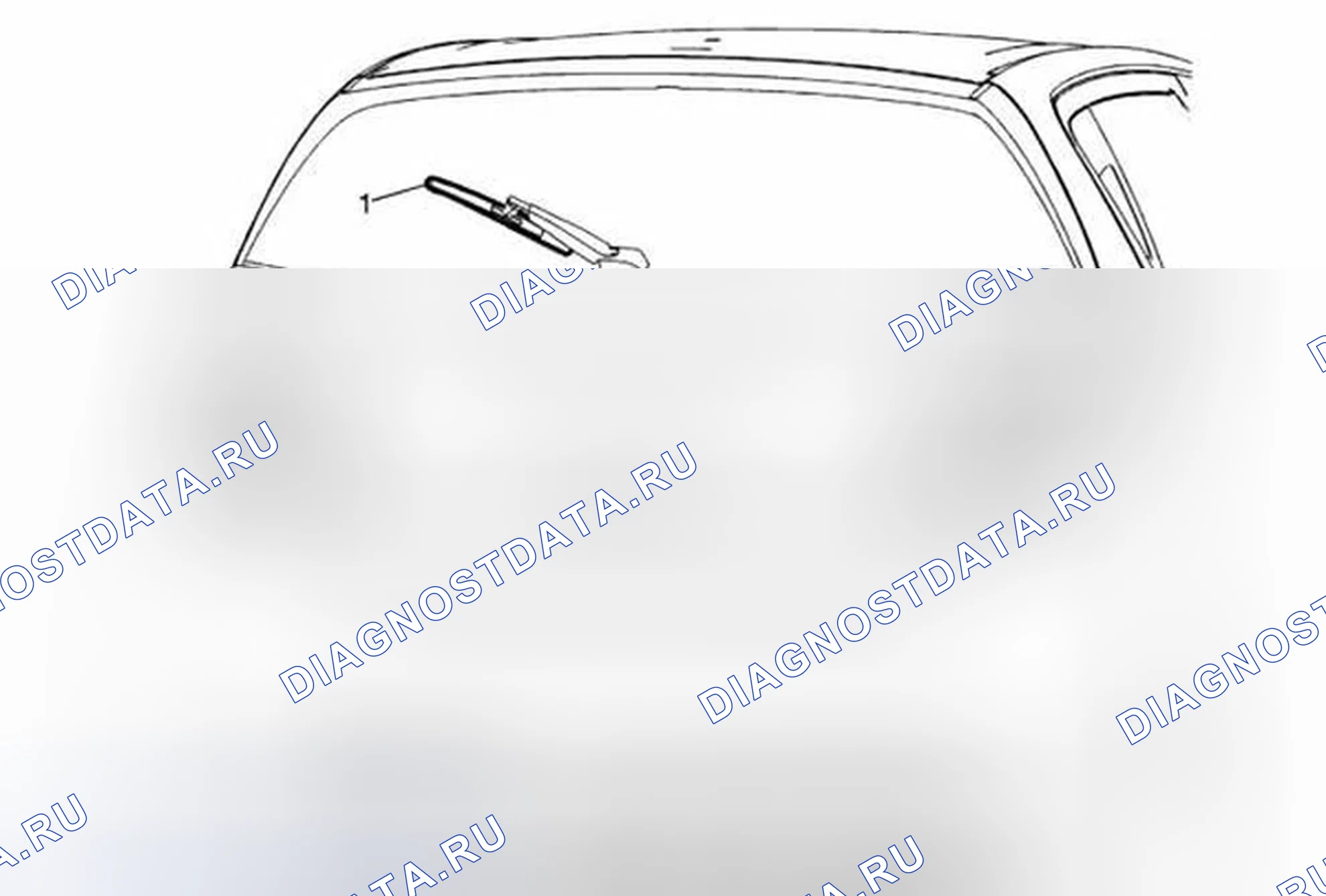 Рис. 17: Замена щетки стеклоочистителя заднего стекла. Chevrolet Sonic I