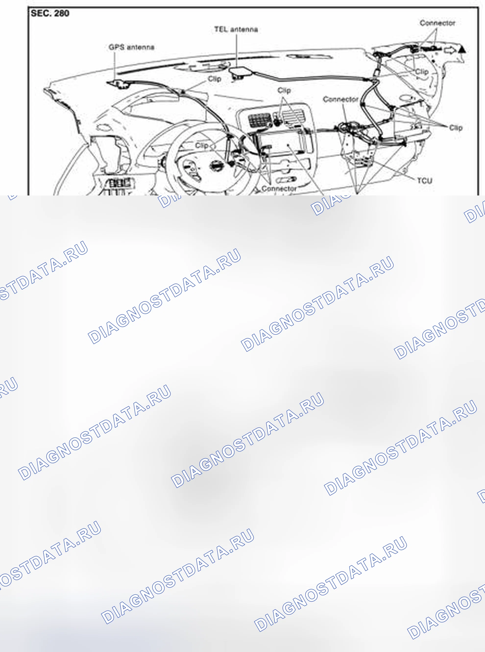 Рис. 104: Антенный фидер. Nissan Leaf I