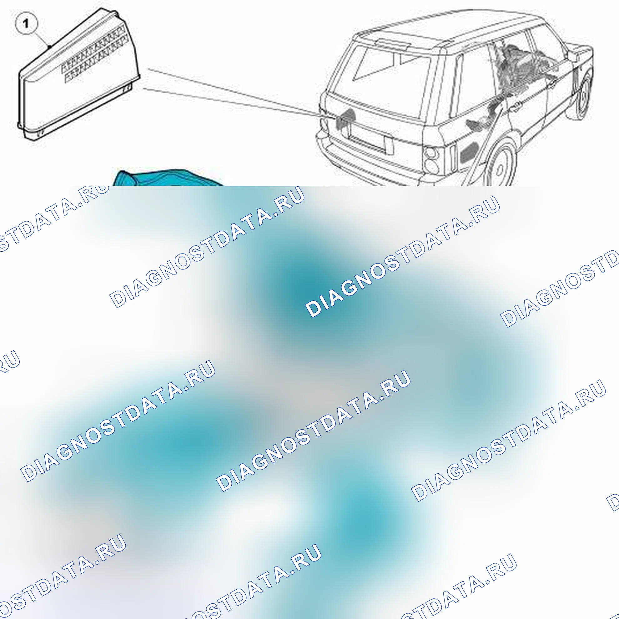 Рис. 1: Распределение и фильтрация воздуха. Land Rover Range Rover L322