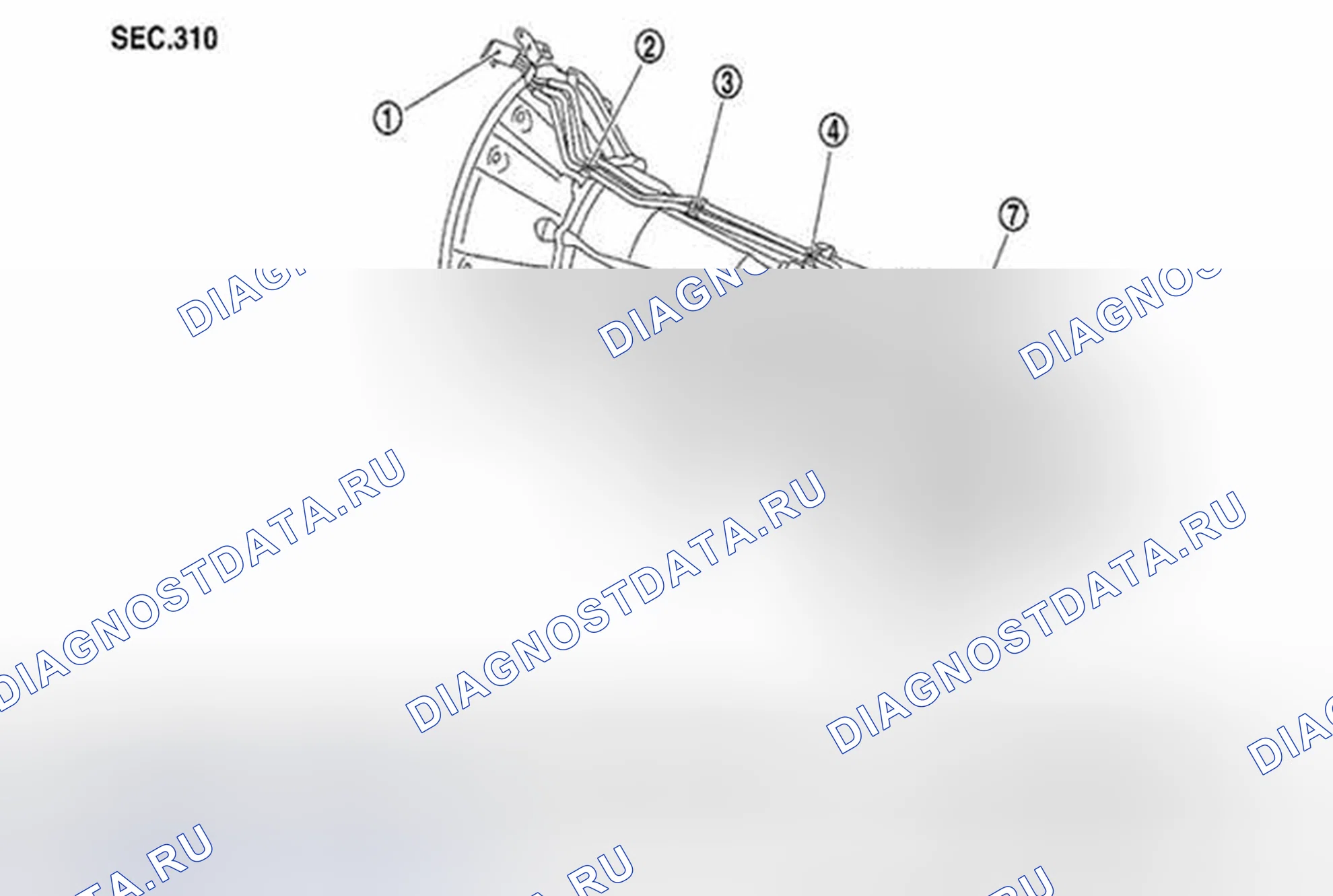 Рис. 122: Шланг воздухоотводчика: демонтаж и монтаж. Suzuki Equator I