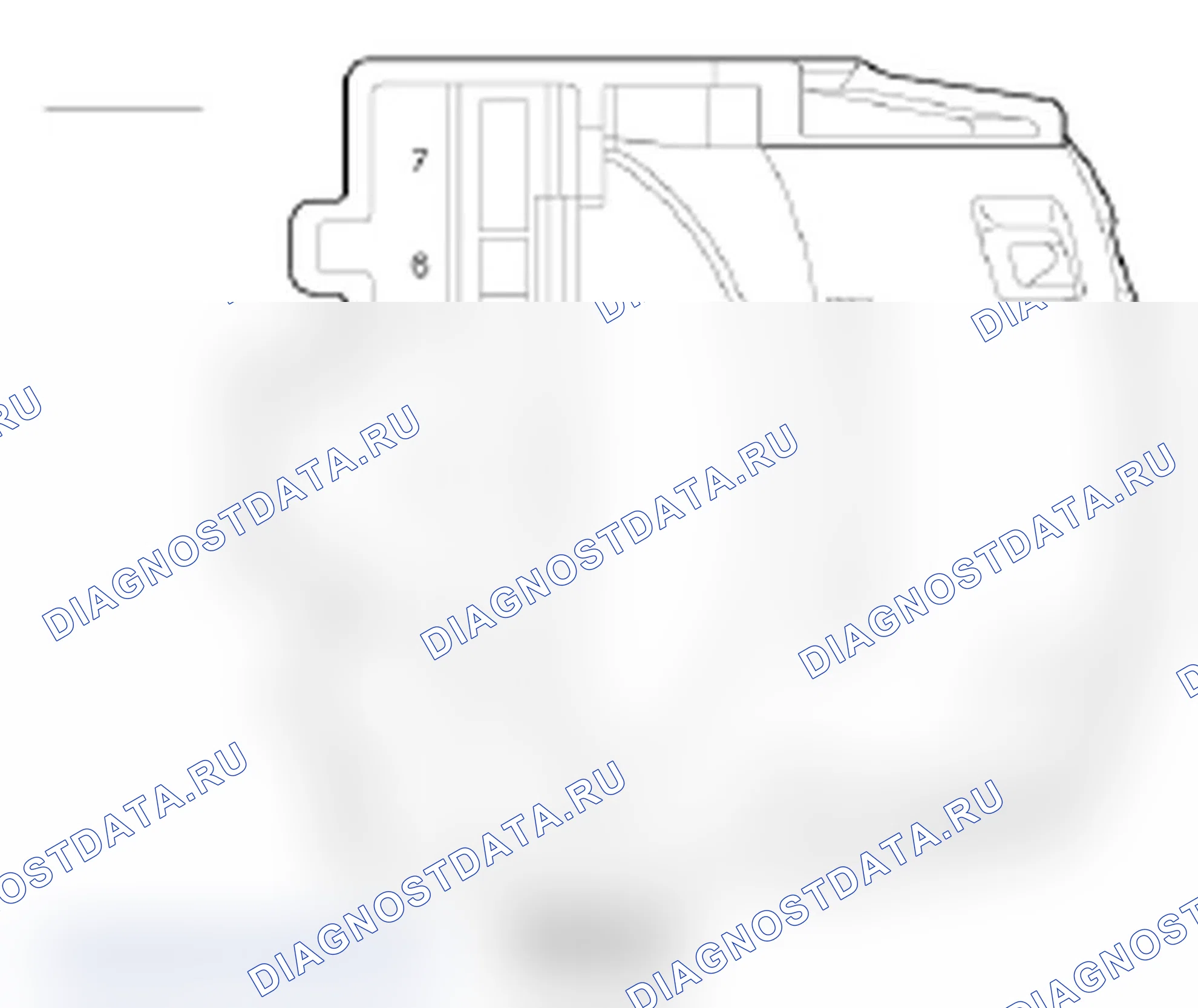 Рис. 3: Расположение терминалов. Ford Transit Connect I рестайлинг