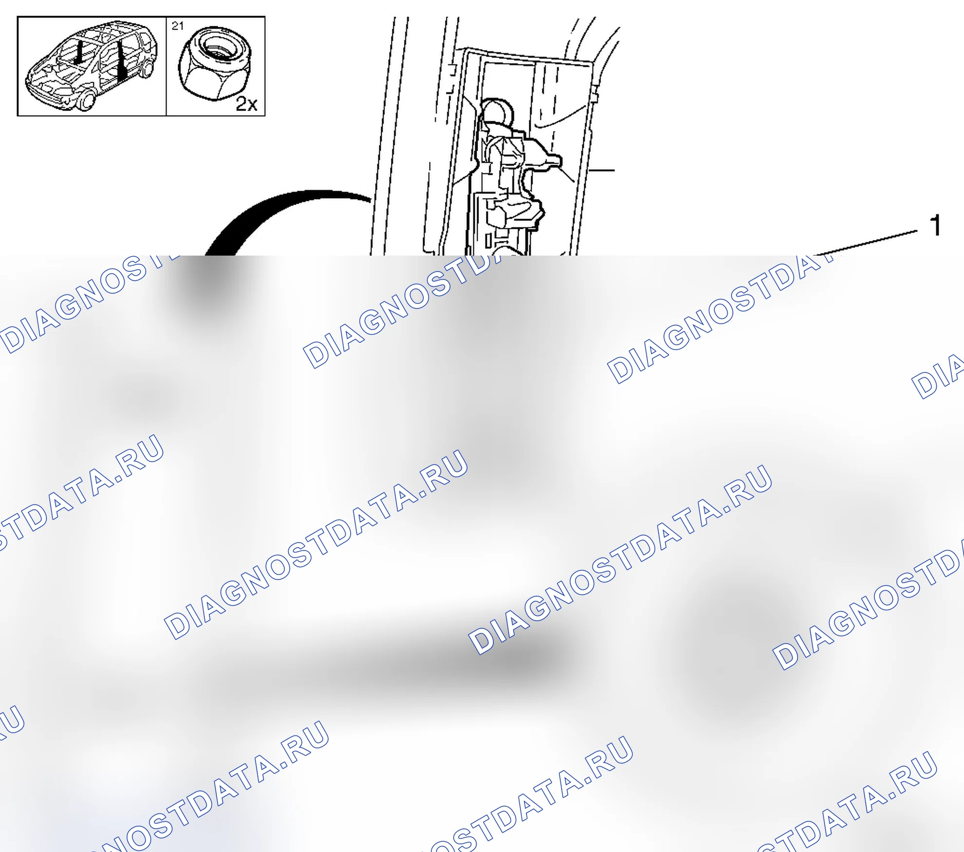 Замена регулятора высоты ремня безопасности спереди - L35 / L48 / L69. Opel Astra H