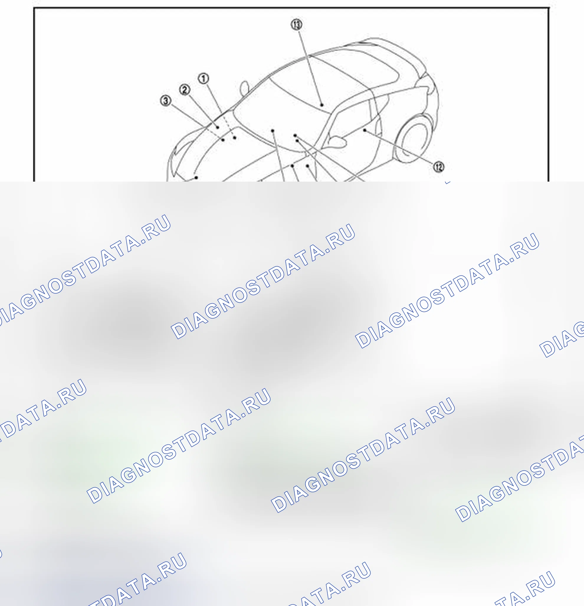 Рис. 3: СПИДОМЕТР: Расположение компонентов. Honda MDX I