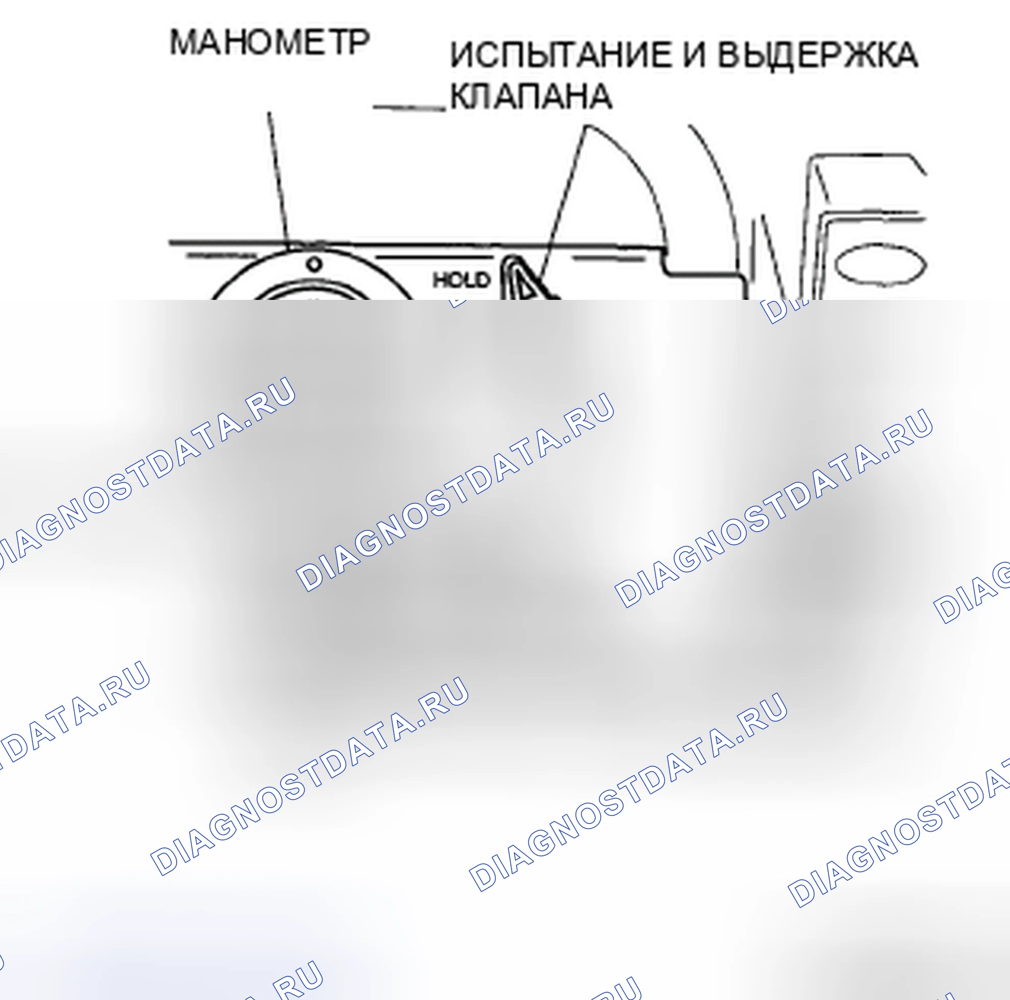 Рис. 8: Проверка системы EVAP на герметичность с помощью тестера. Mazda 5 I рестайлинг