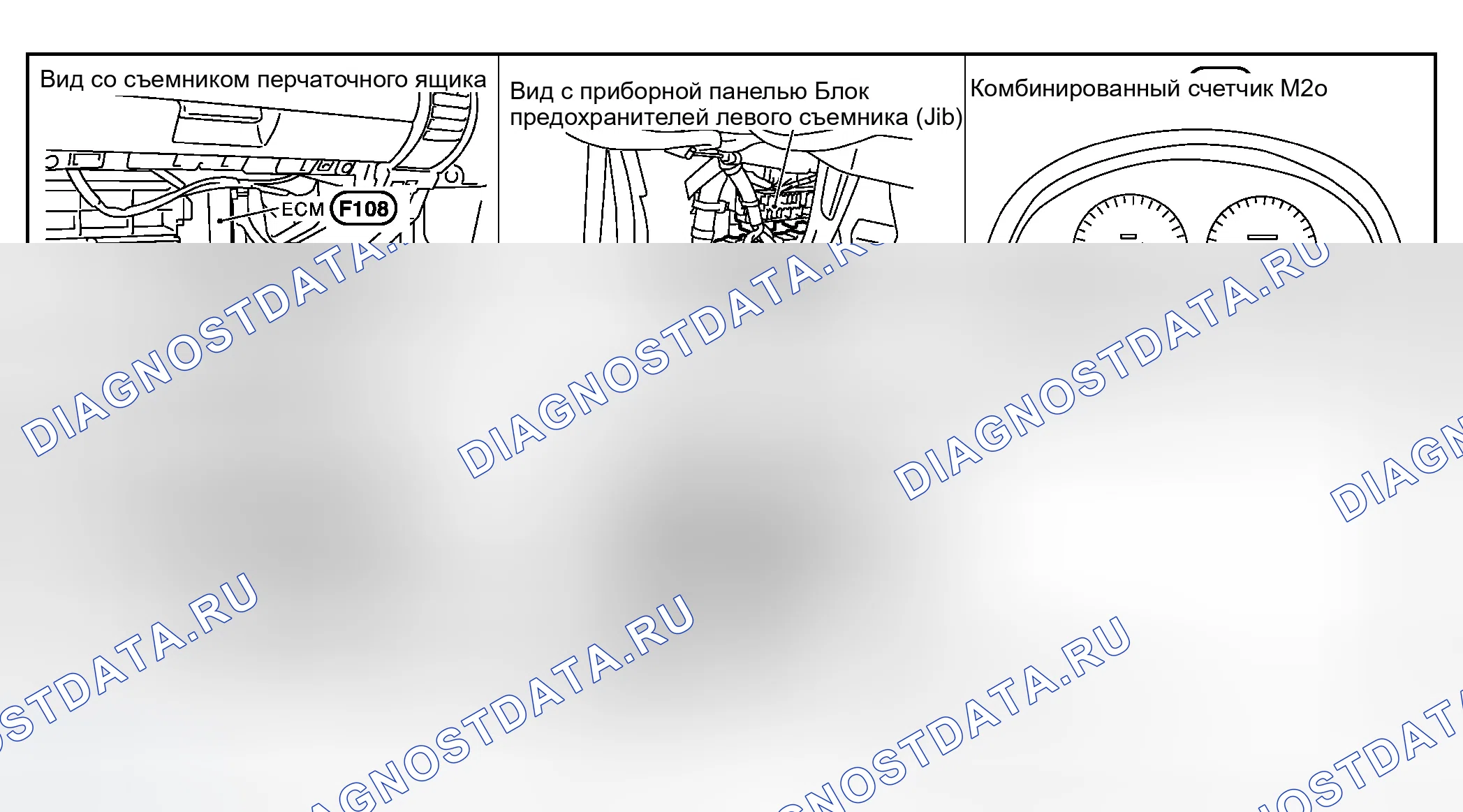 Рис. 673: Расположение компонентов и разъемов кабелей. Infiniti G35 III