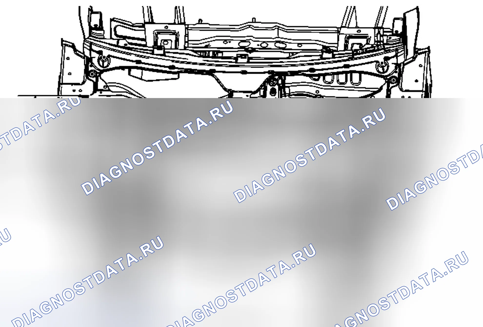 Рис. 46: Размеры проема под капотом. Chevrolet Captiva I рестайлинг