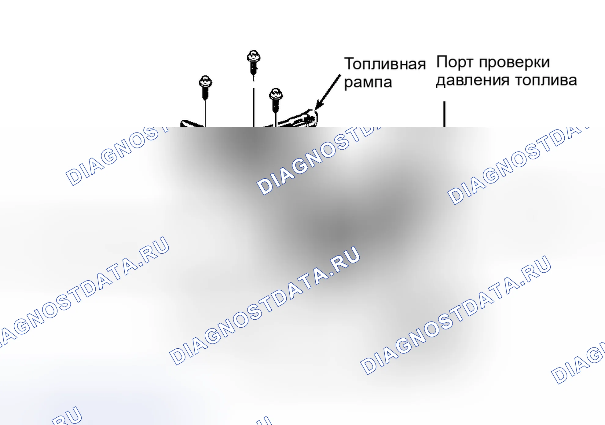 Рис. 2: Расположение компонентов топливопровода в сборе (типовое). Hyundai Verna IV рестайлинг