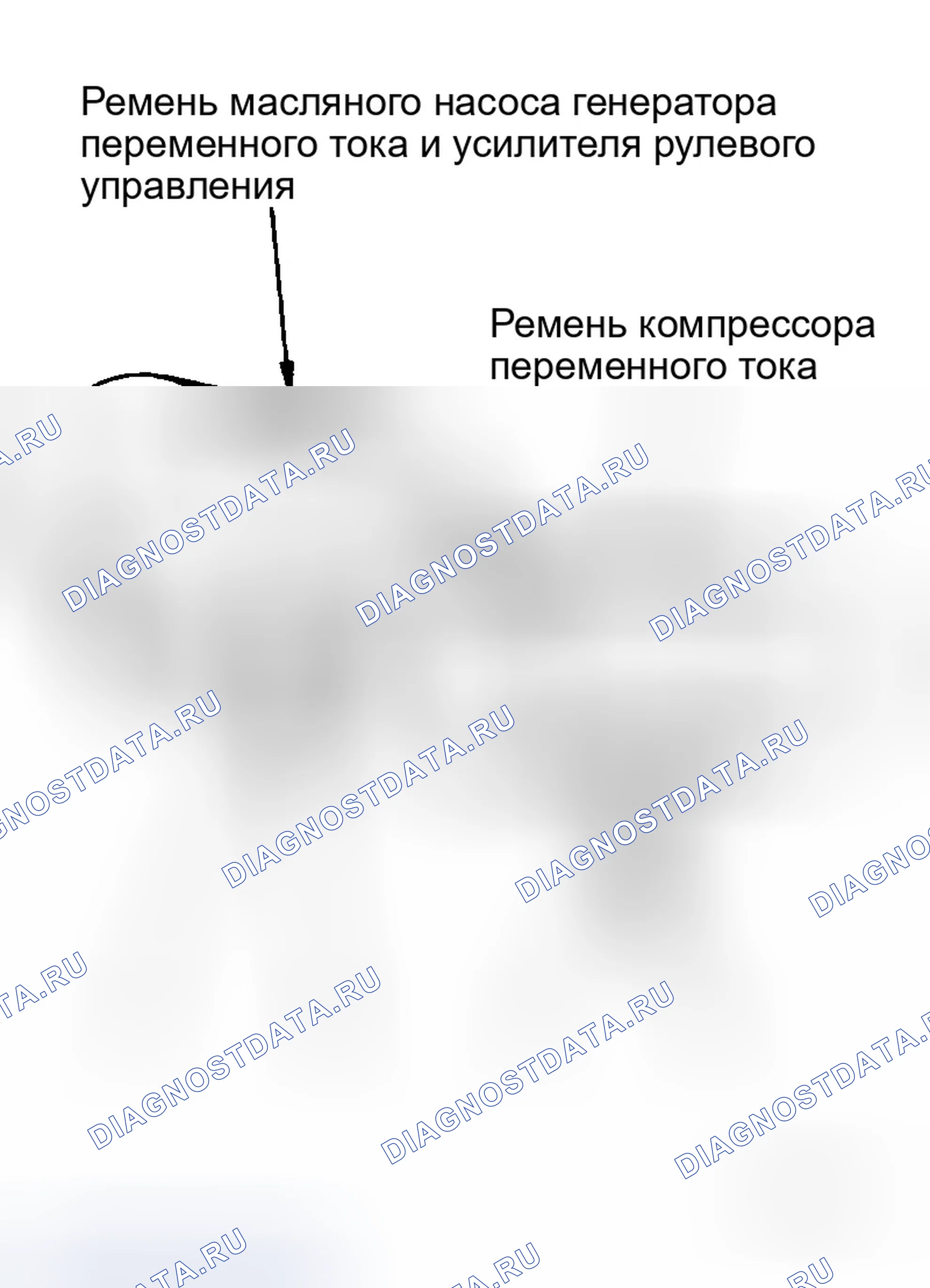 Рис. 131: РЕМЕНЬ МАСЛЯНОГО НАСОСА ГЕНЕРАТОРА ПЕРЕМЕННОГО ТОКА И УСИЛИТЕЛЯ РУЛЕВОГО УПРАВЛЕНИЯ. Infiniti G35 III