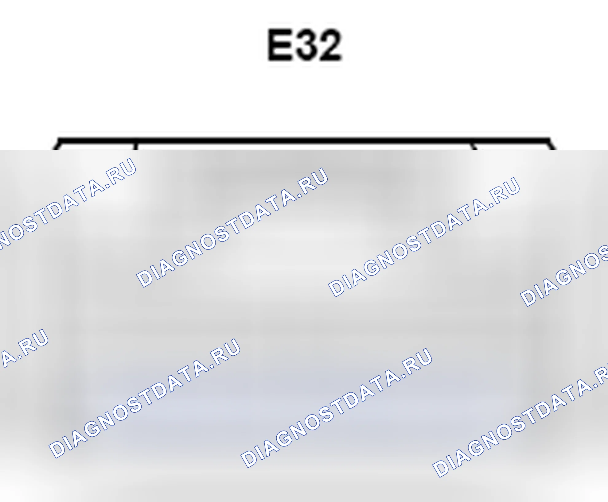 Рис. 390: Вид с торца соединителя (E32). Toyota Matrix E140