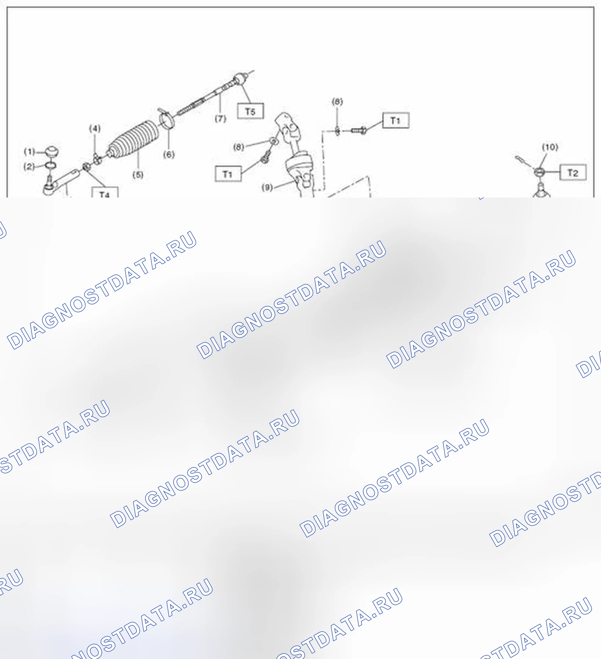 Рис. 18: РУЛЕВАЯ КОРОБКА ПЕРЕДАЧ. Subaru Impreza GK