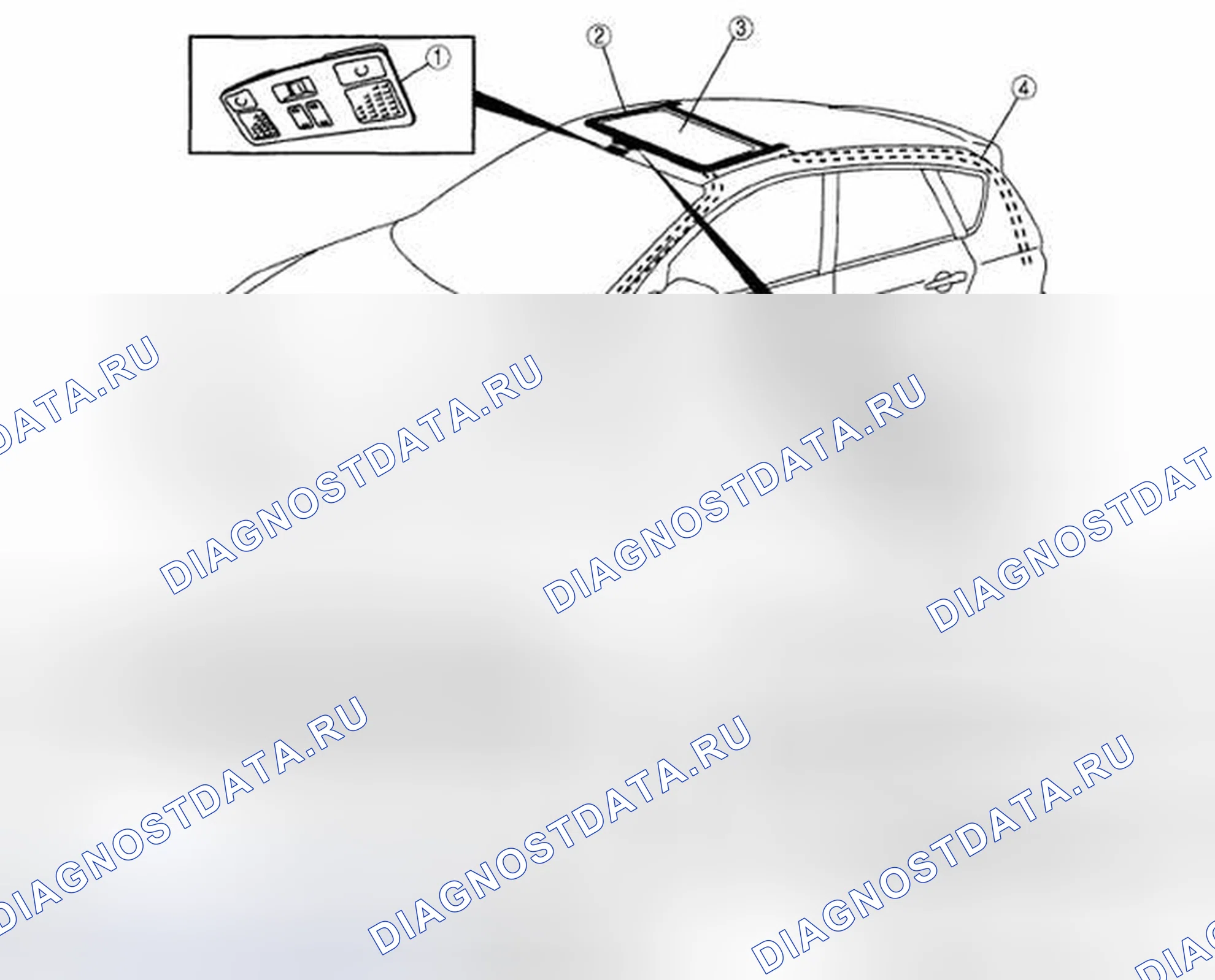 Рис. 1: ИНДЕКС МЕСТОПОЛОЖЕНИЯ ЛЮКА. Honda CR-V IV