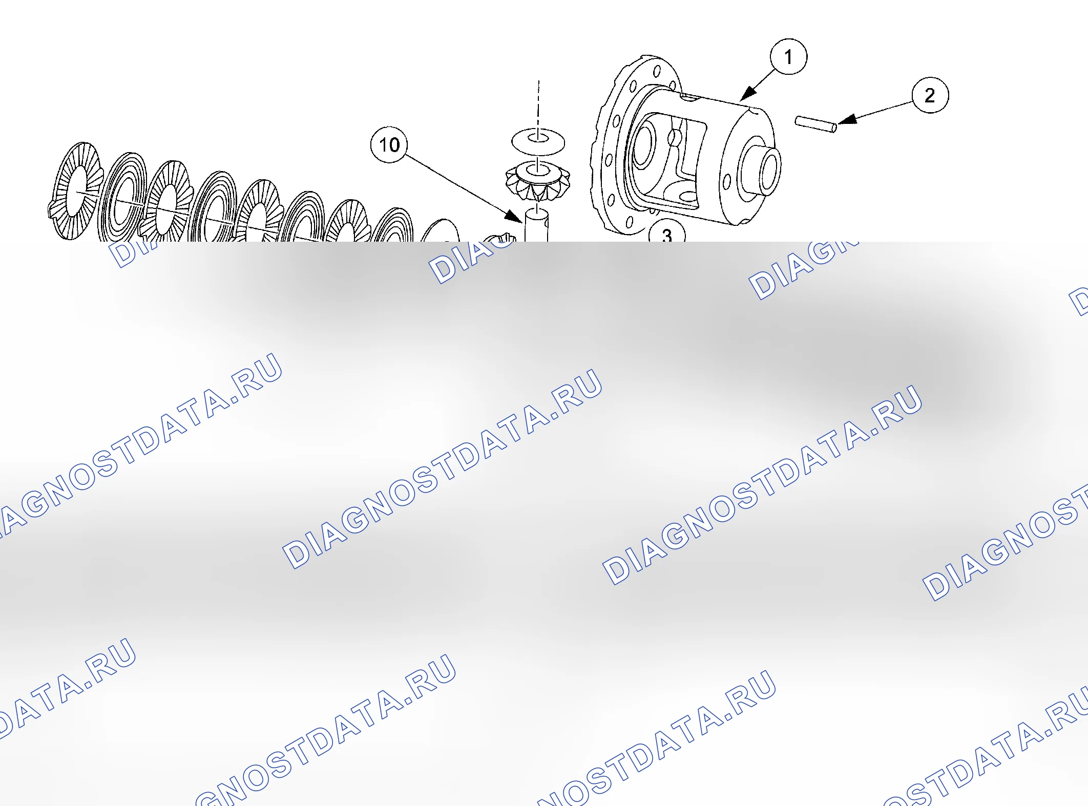 Рис. 55: Дифференциал - Dana Limited-Slip. Ford Econoline E350 Super Duty 