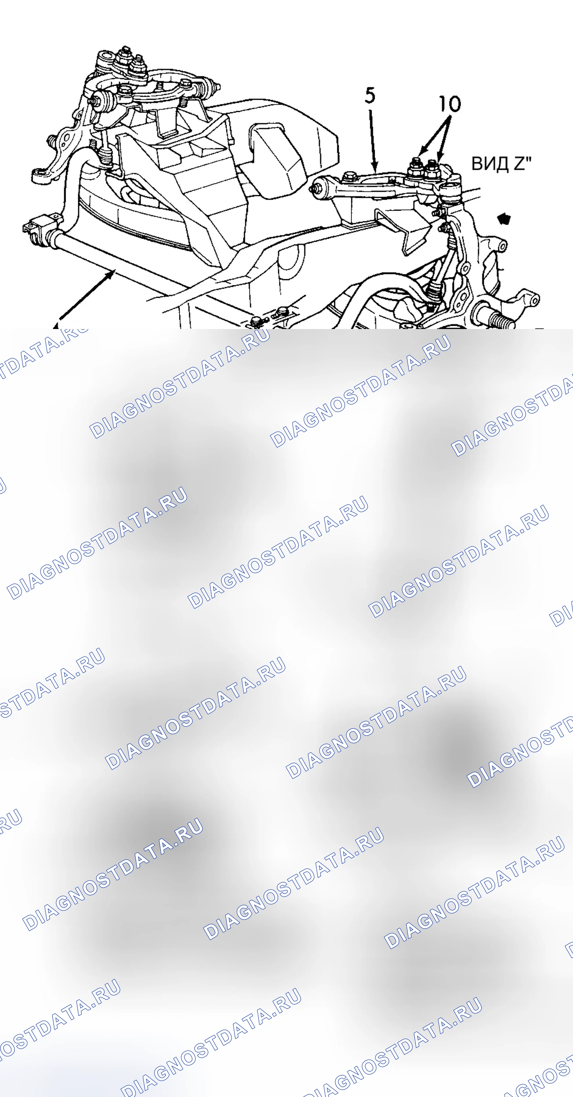 Рис. 1: ОПИСАНИЕ передней подвески. Ford Crown Victoria I