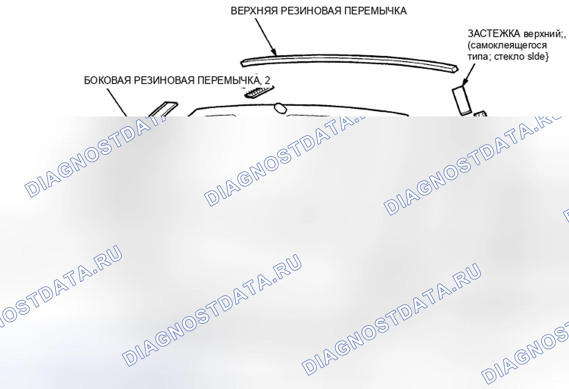 Рис. 2: Индекс расположения стеклянных компонентов (2 из 2). Honda CR-V III