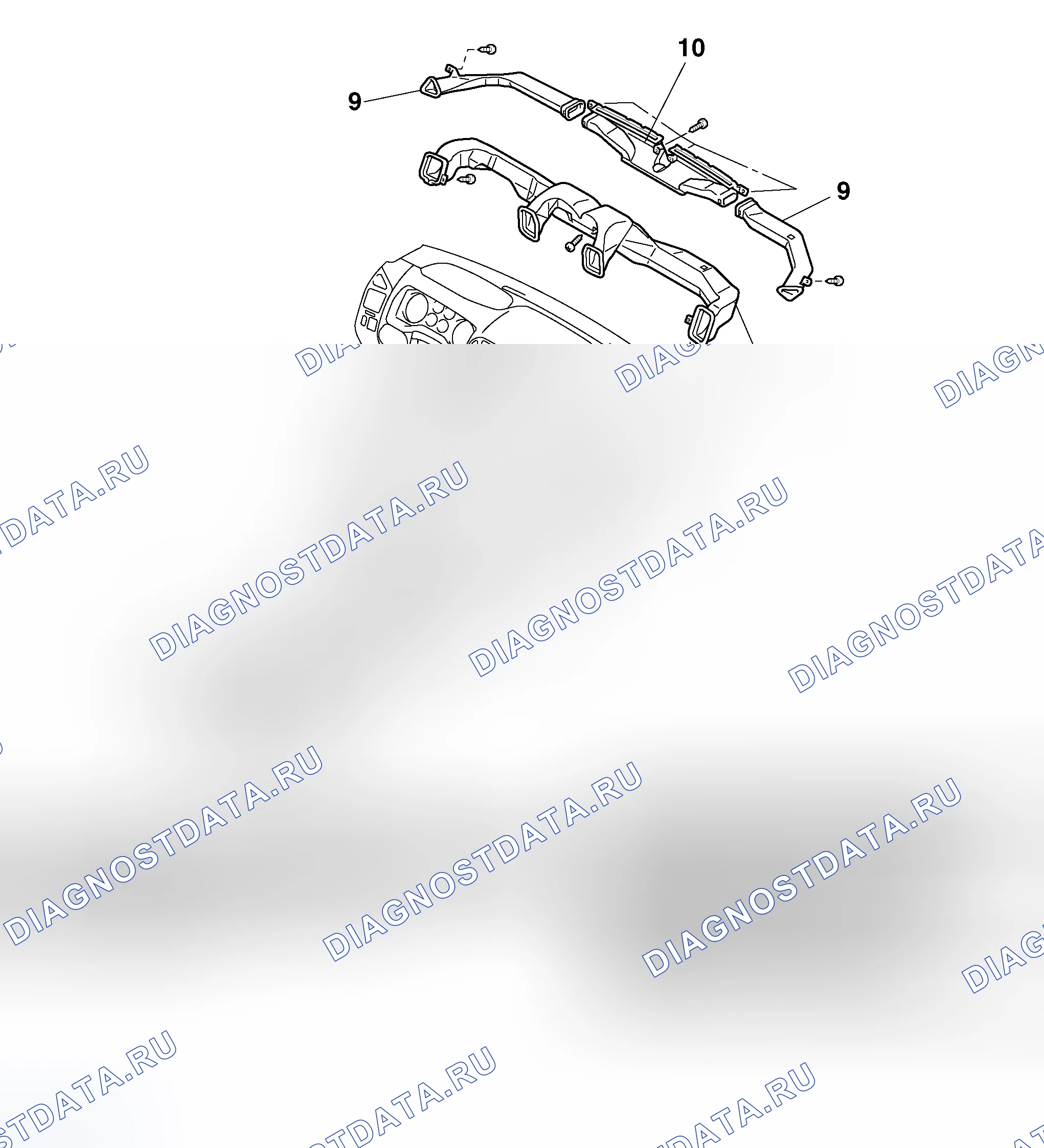 Рис. 224: < ПАНЕЛЬ ПРИБОРОВ И ПОЛ >. Honda Grace I