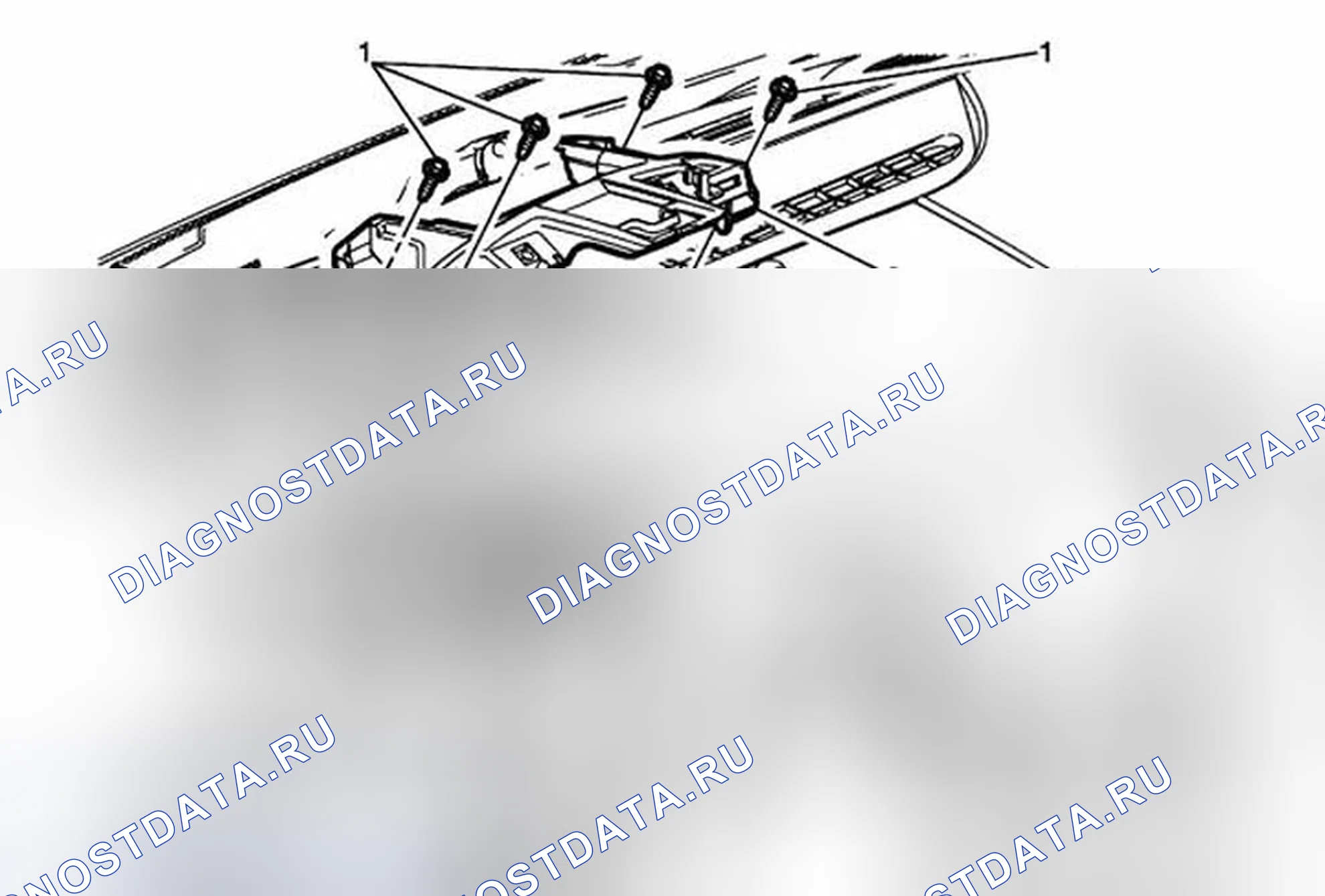 Рис. 106: Замена обрезной пластины кластера приборной панели (без UV6). Cadillac ATS I