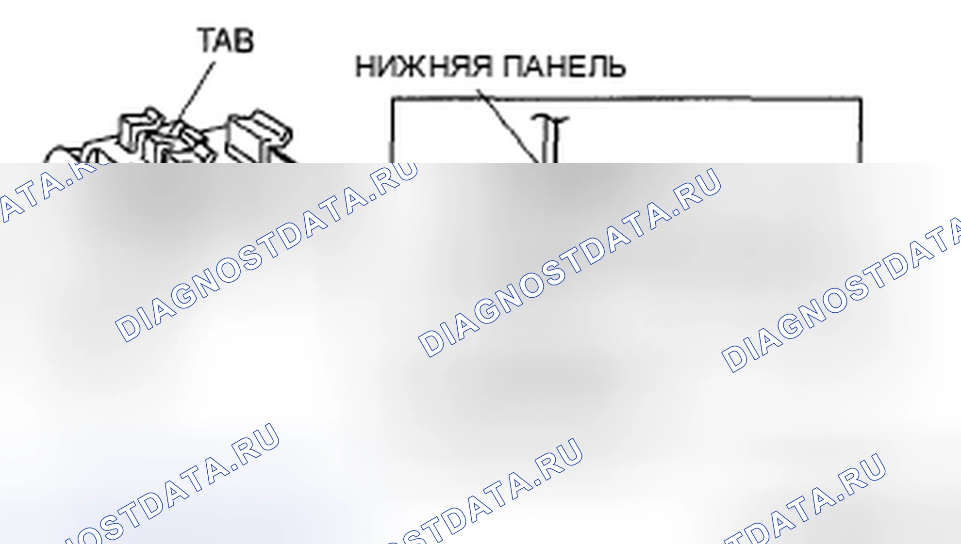 Рис. 12: Снятие рычага разблокировки капота Примечание. Mazda CX-9 I