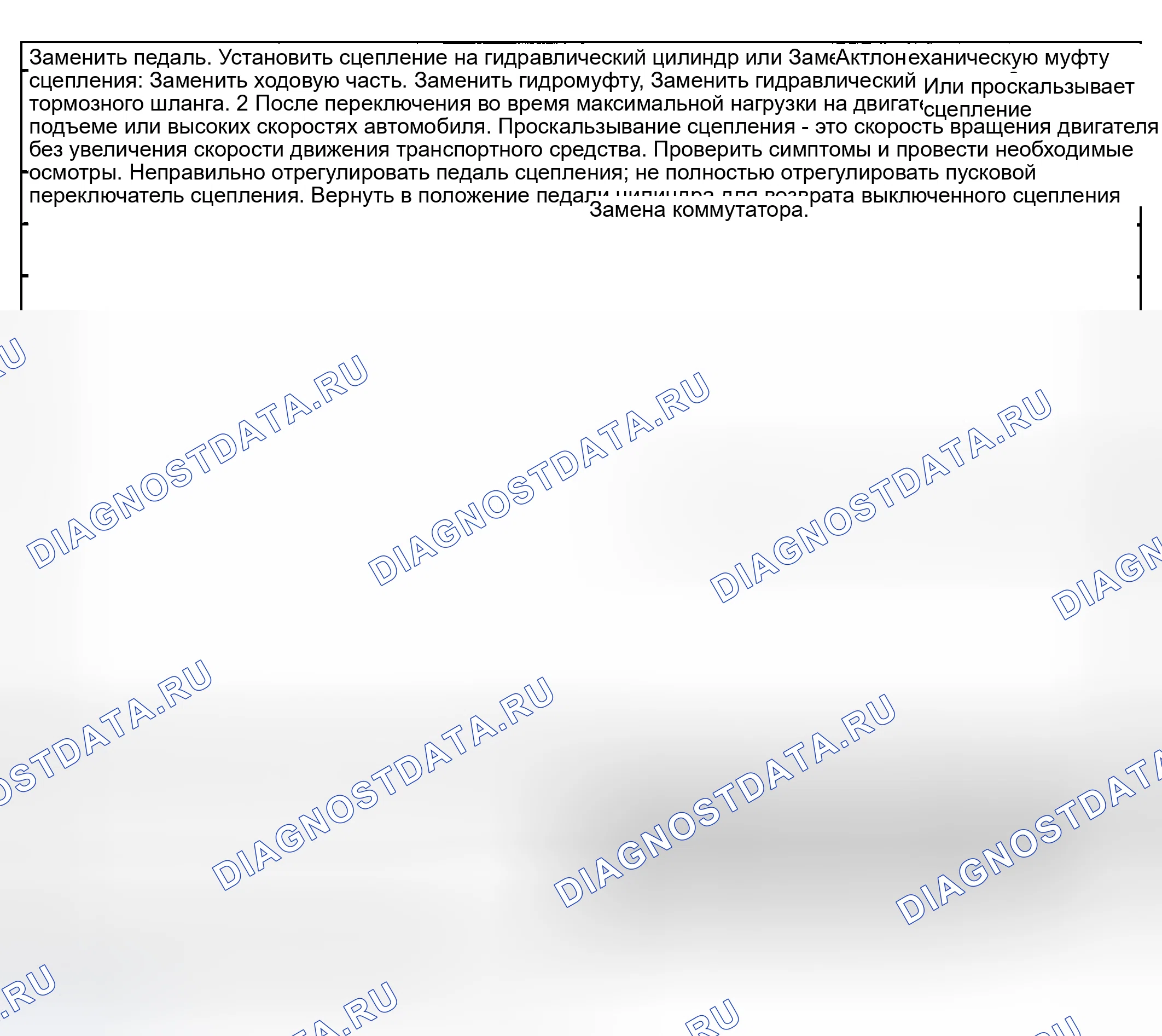 Рис. 3: Проскальзывание сцепления. Kia Ceed CD