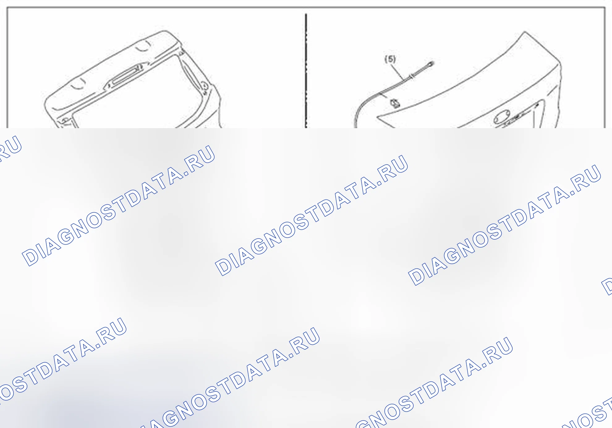 Рис. 9: ЗАМОК ЗАДНИХ ВОРОТ И ЗАМОК КРЫШКИ БАГАЖНИКА. Subaru Impreza GK