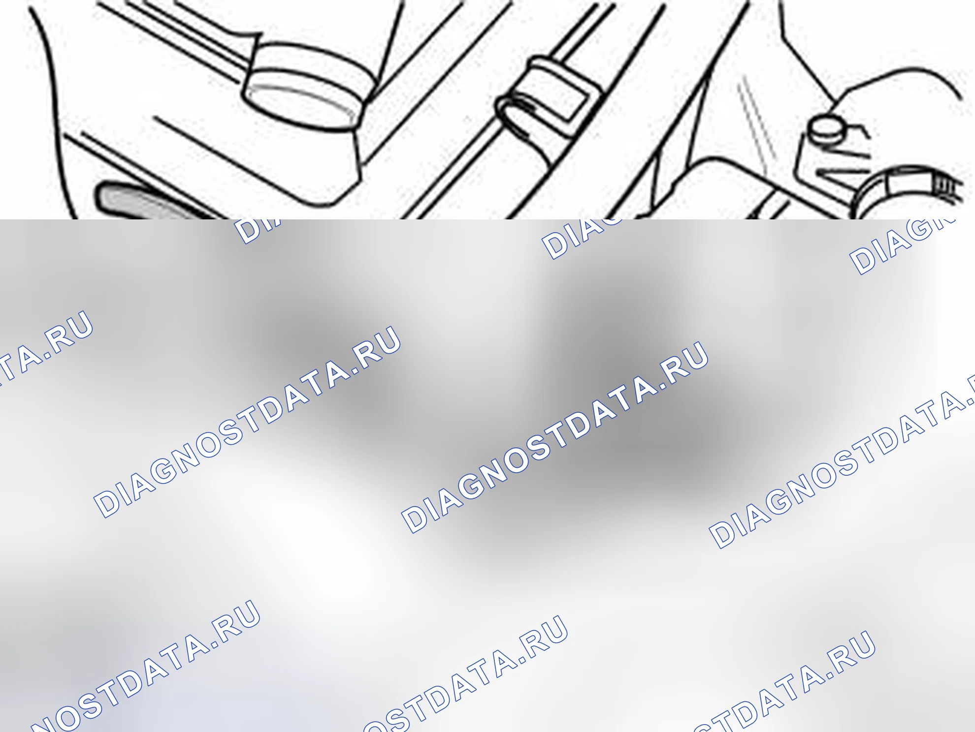 Рис. 195: Снятие напорного шланга. Volvo V70 II