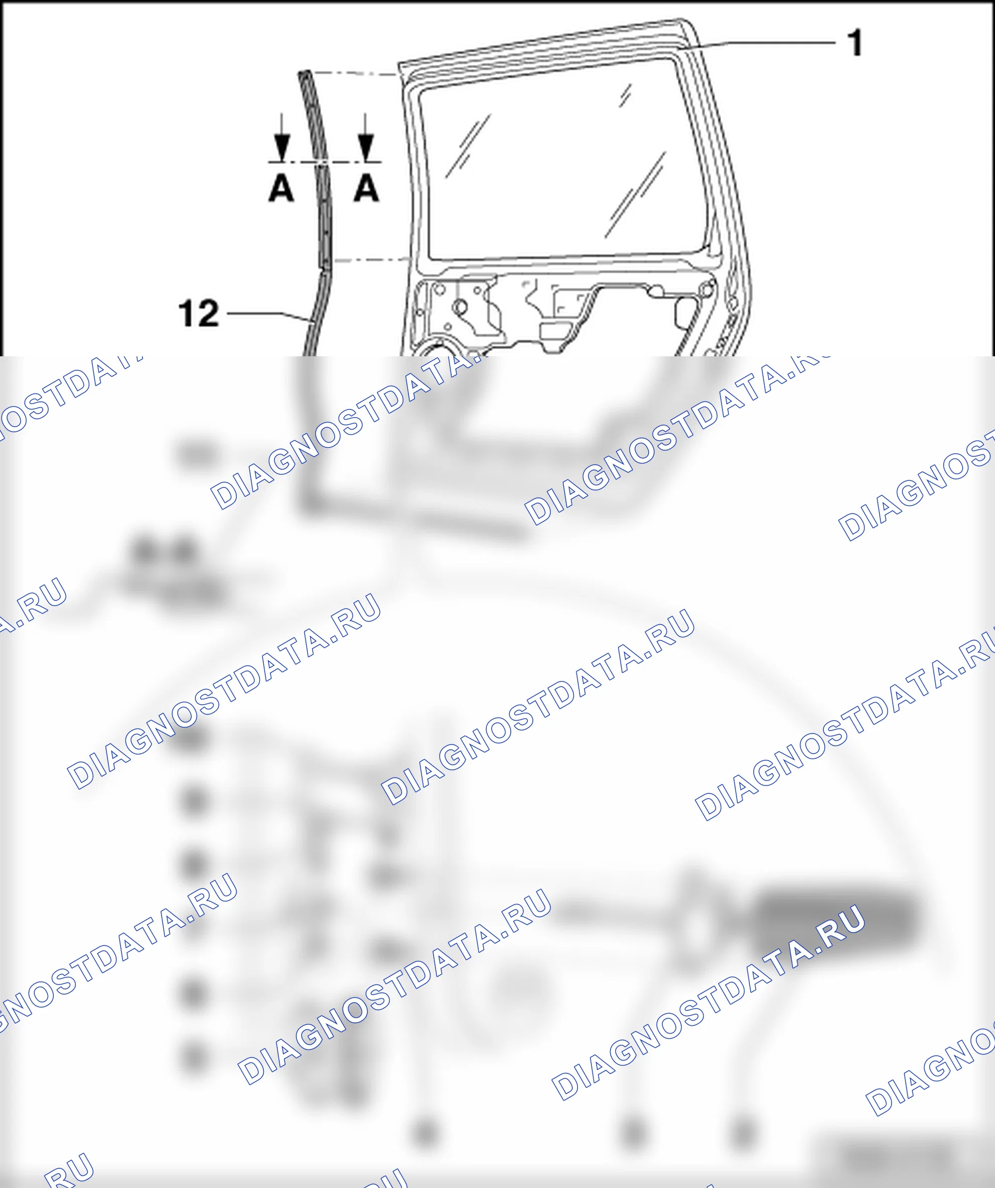 Задняя дверь. SEAT Alhambra I