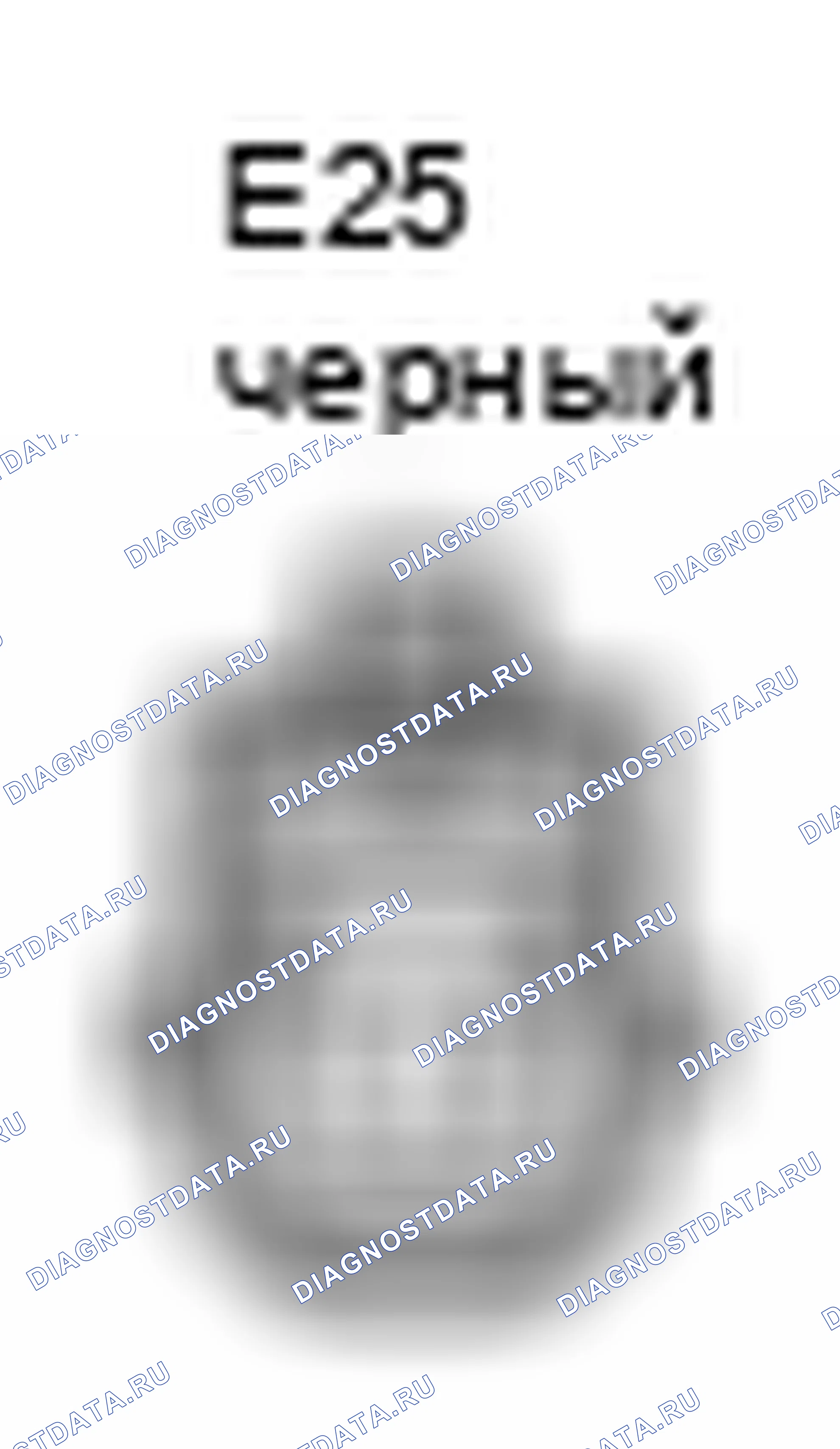 Рис. 451: Вид с торца разъема стартера (E25). Lexus LS IV
